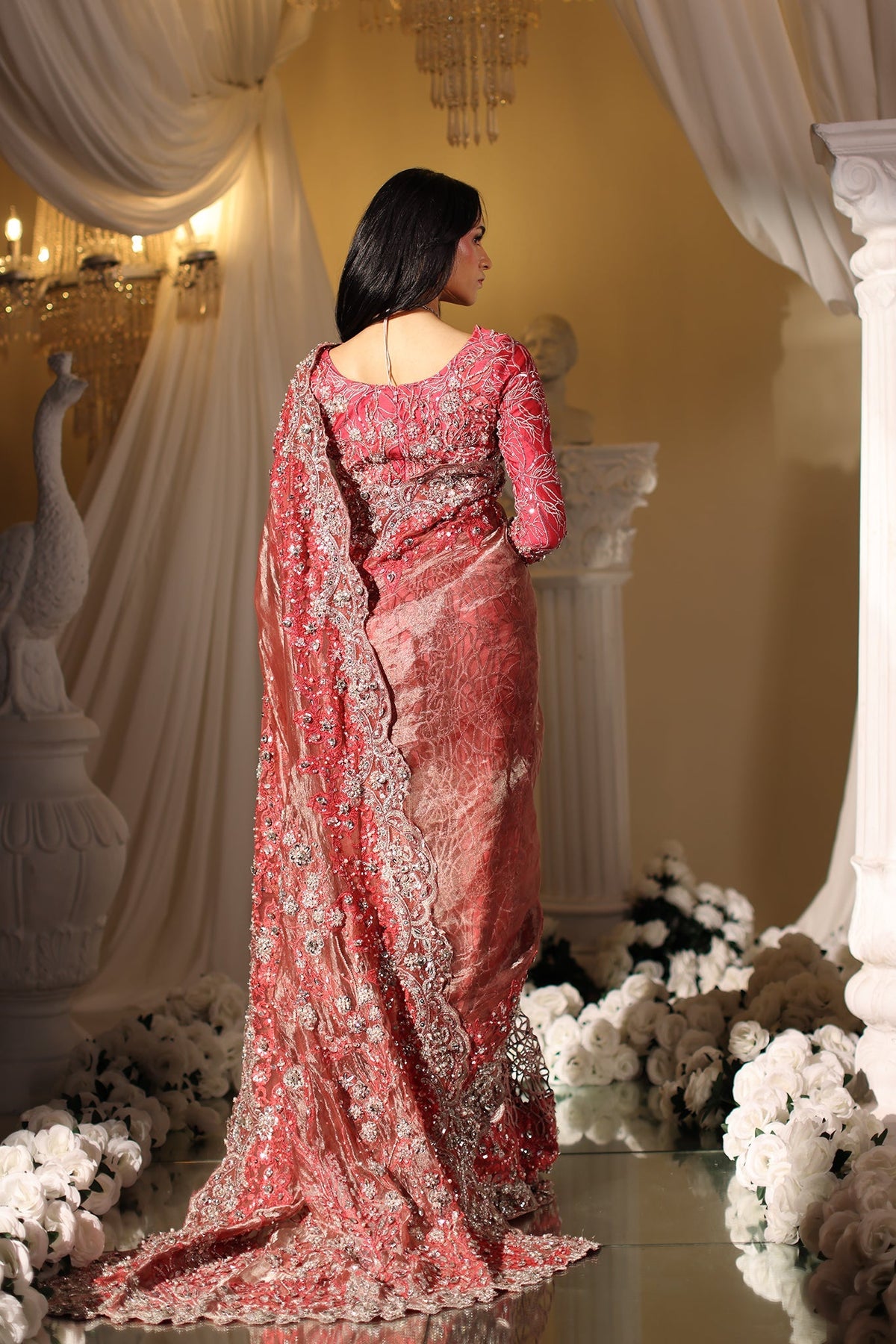 Musferah Saad | Casa Blance |Coral Majesty by Musferah Saad - Designer Dress  - Type : Ladies Clothes - Available at Libayah - 100% Original 
