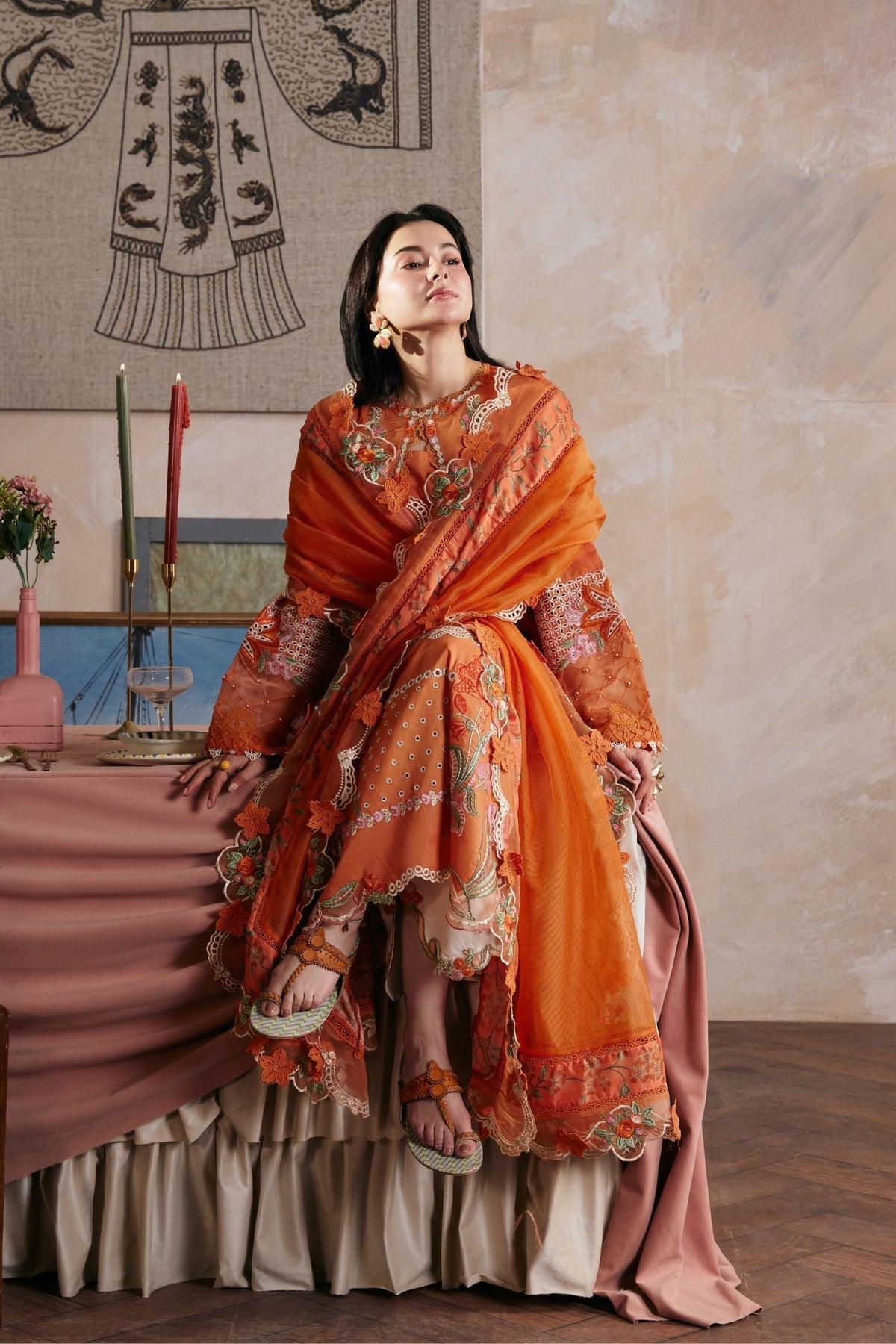 Maryam Hussain | Luxury Lawn 26 Vol 2 | Sharjeena by Maryam Hussain - Designer Dress  - Type : Ladies Clothes - Available at Libayah - 100% Original 