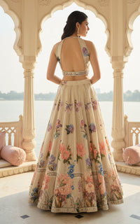 Threads and Motifs | Formal Outfits | Blouse With Printed Lehenga by Threads and Motifs - Designer Dress  - Type : Ladies Clothes - Available at Libayah - 100% Original 