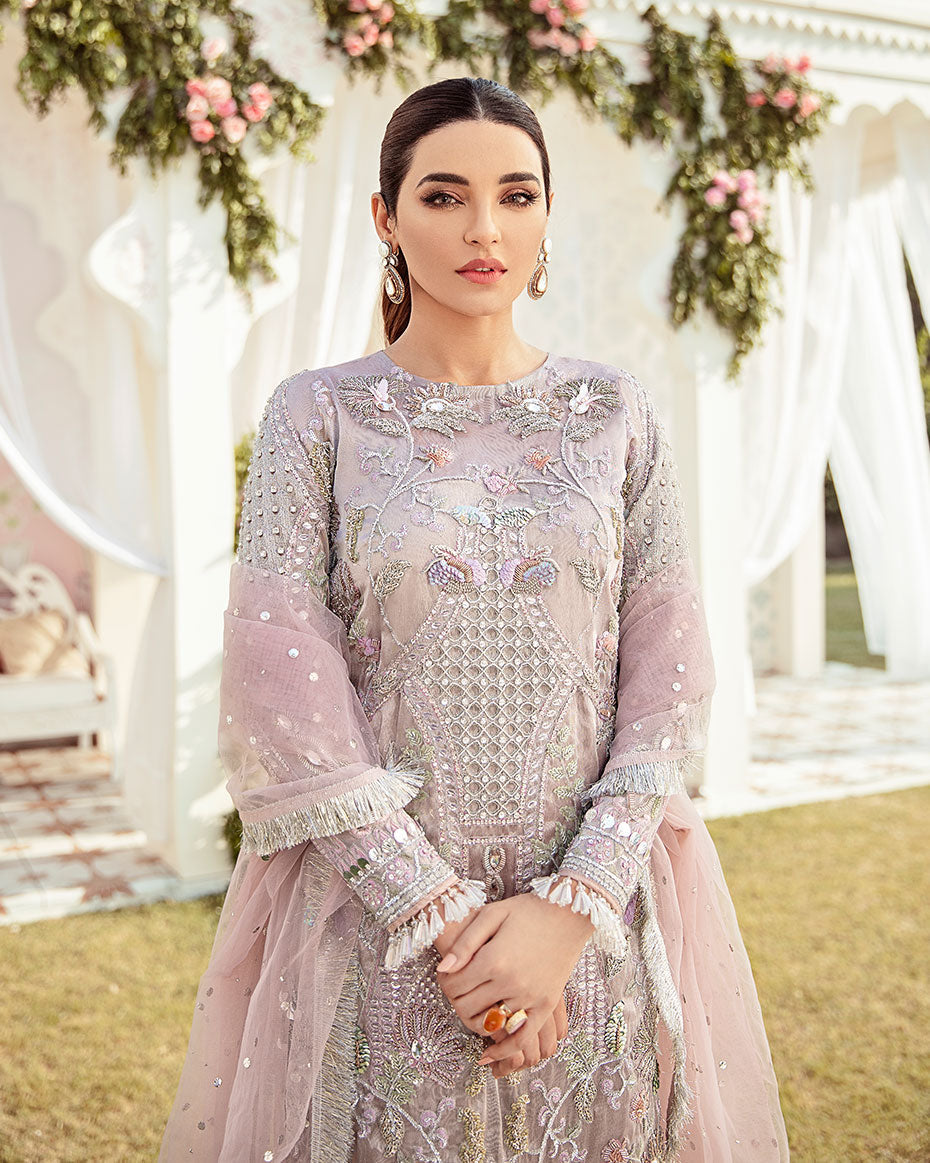 Gulaal | Wedding Formals | CLAIR EMBROIDERED NET 3-PIECE SUIT WS-05 by Gulaal - Designer Dress - Type: Ladies Clothes - Available at Libayah - 100% Original