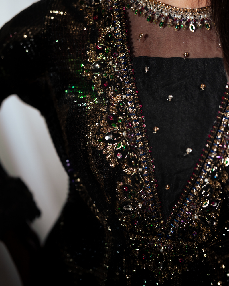 Vasal | Zyra Luxe Pret 26 | Midnight dazzle by Vasal - Designer Dress  - Type : Ladies Clothes - Available at Libayah - 100% Original 