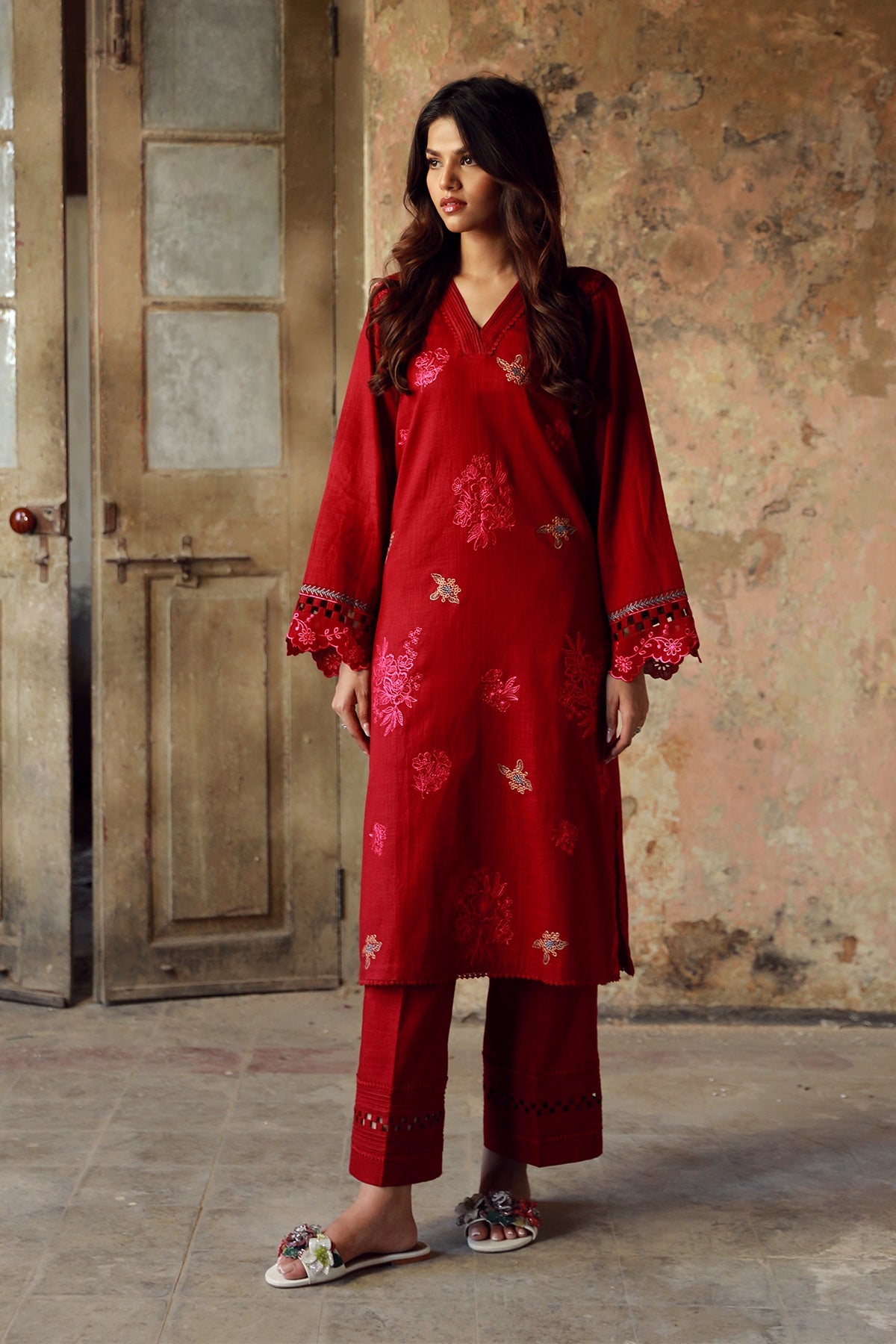 Sahar | Winter Collection | Crimson by Sahar - Designer Dress - Type: Ladies Clothes - Available at Libayah - 100% Original