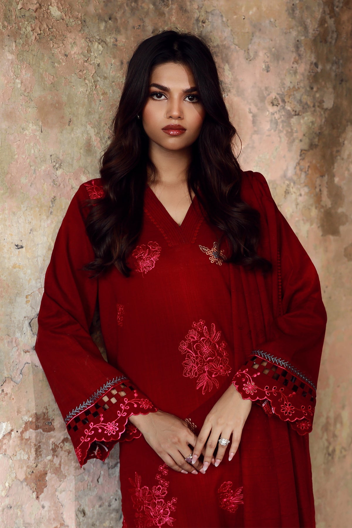 Sahar | Winter Collection | Crimson by Sahar - Designer Dress - Type: Ladies Clothes - Available at Libayah - 100% Original