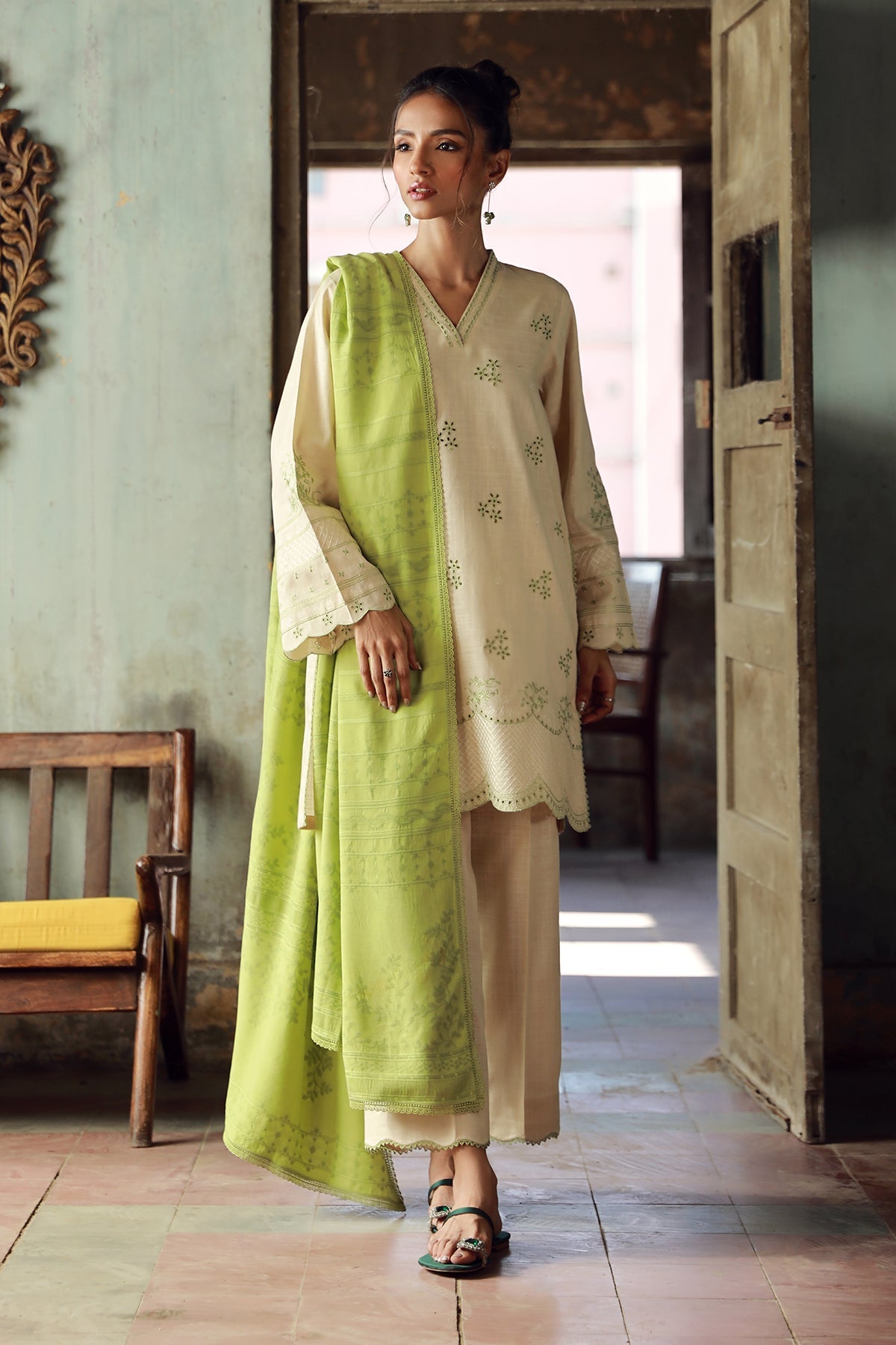Sahar | Winter Collection | Clover Cascade by Sahar - Designer Dress - Type: Ladies Clothes - Available at Libayah - 100% Original