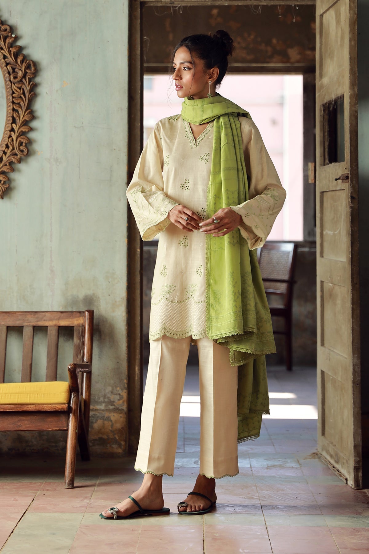 Sahar | Winter Collection | Clover Cascade by Sahar - Designer Dress - Type: Ladies Clothes - Available at Libayah - 100% Original