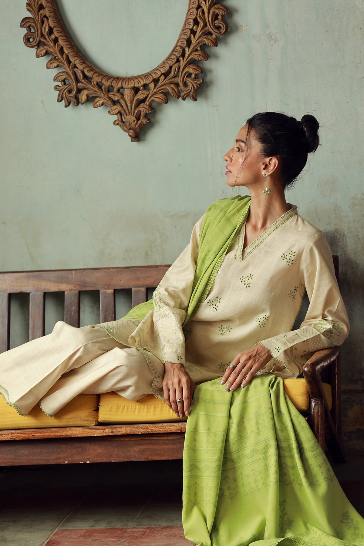 Sahar | Winter Collection | Clover Cascade by Sahar - Designer Dress - Type: Ladies Clothes - Available at Libayah - 100% Original