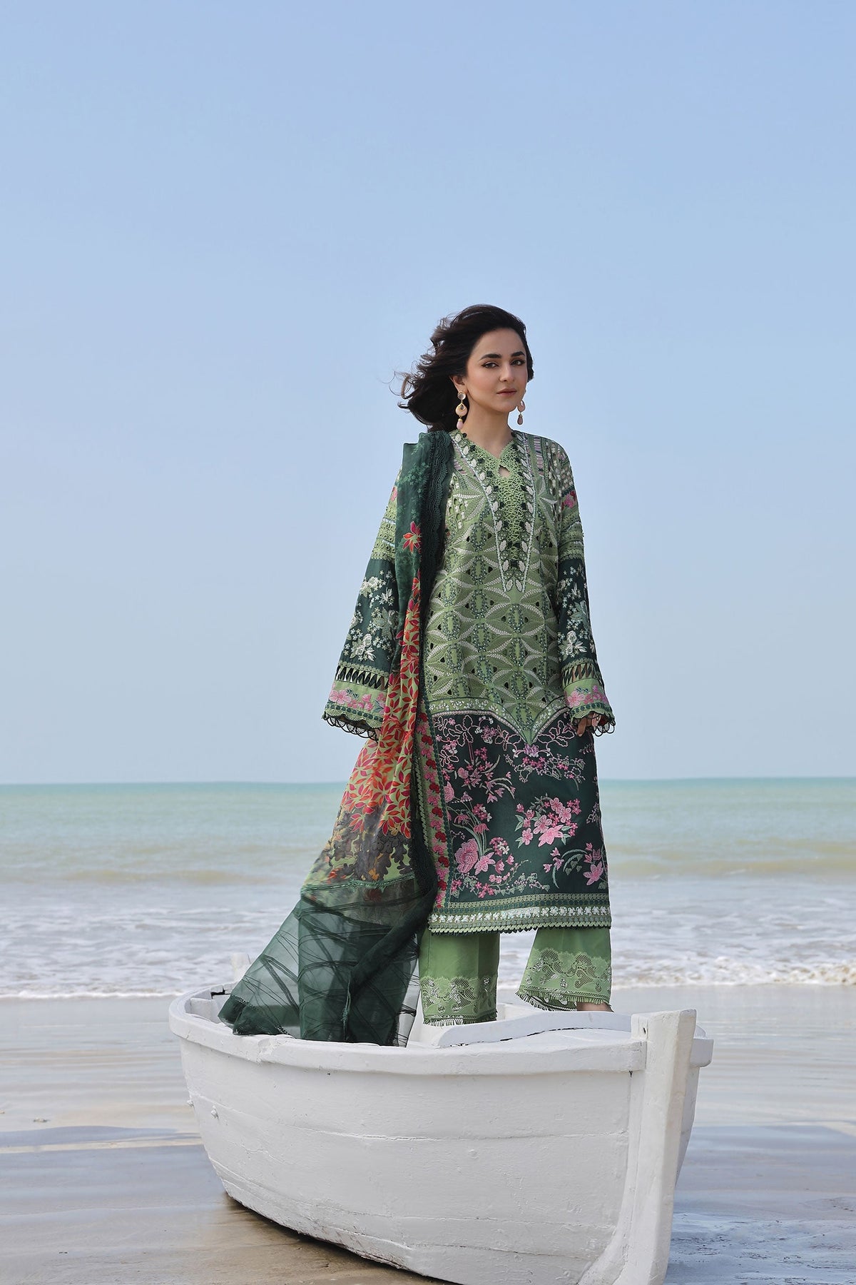 Maryam Hussain | Luxury Lawn 24 | GARDENIA by Maryam Hussain - Designer Dress - Type: Ladies Clothes - Available at Libayah - 100% Original