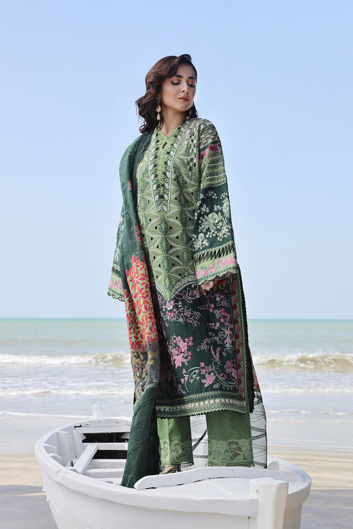 Maryam Hussain | Luxury Lawn 24 | GARDENIA by Maryam Hussain - Designer Dress - Type: Ladies Clothes - Available at Libayah - 100% Original