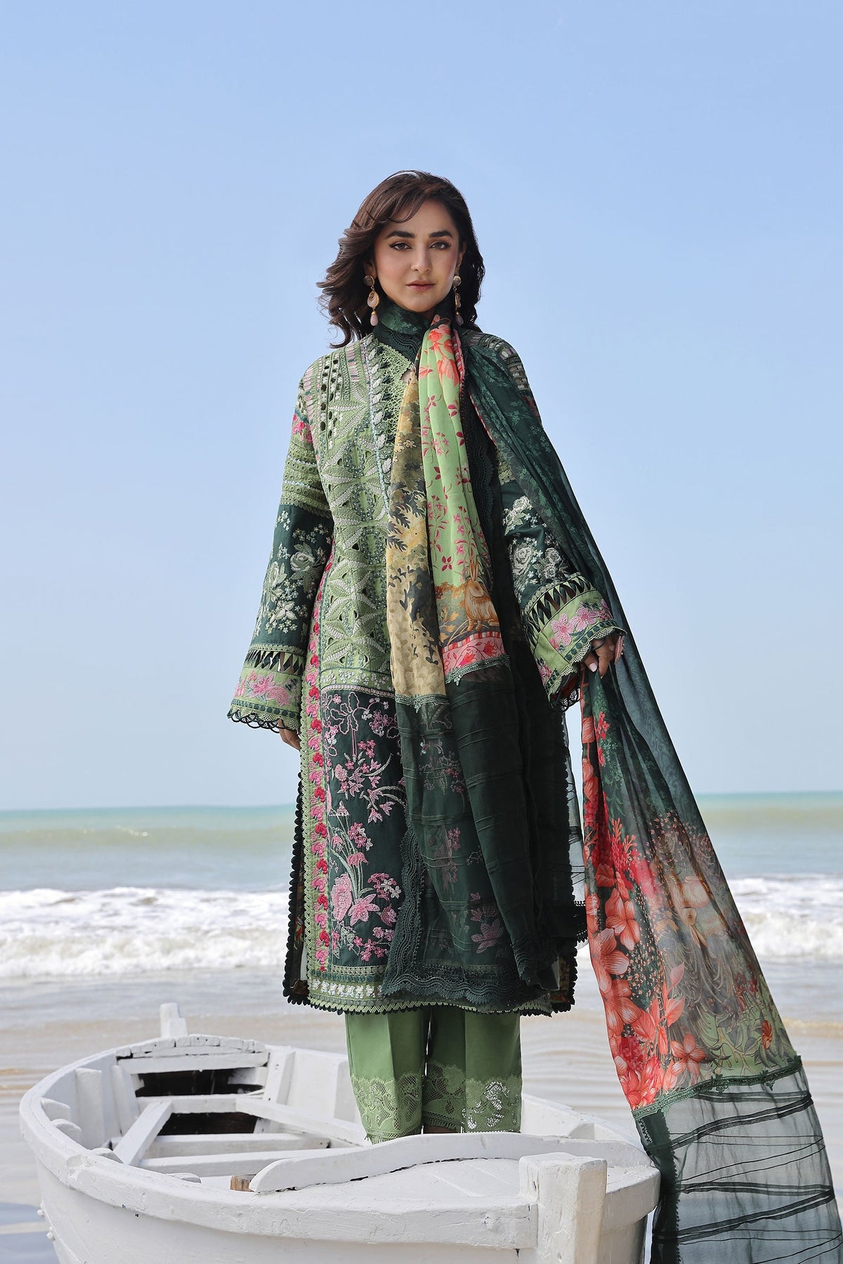 Maryam Hussain | Luxury Lawn 24 | GARDENIA by Maryam Hussain - Designer Dress - Type: Ladies Clothes - Available at Libayah - 100% Original