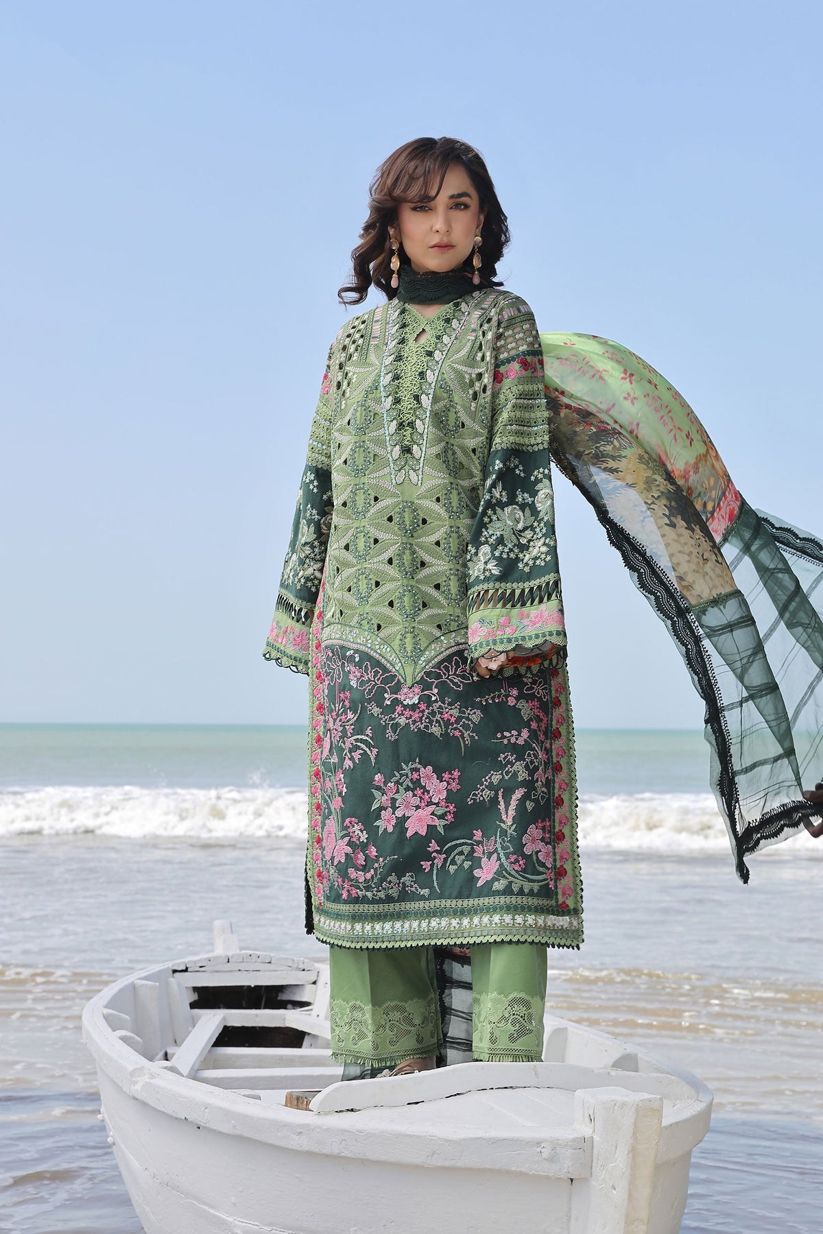 Maryam Hussain | Luxury Lawn 24 | GARDENIA by Maryam Hussain - Designer Dress - Type: Ladies Clothes - Available at Libayah - 100% Original