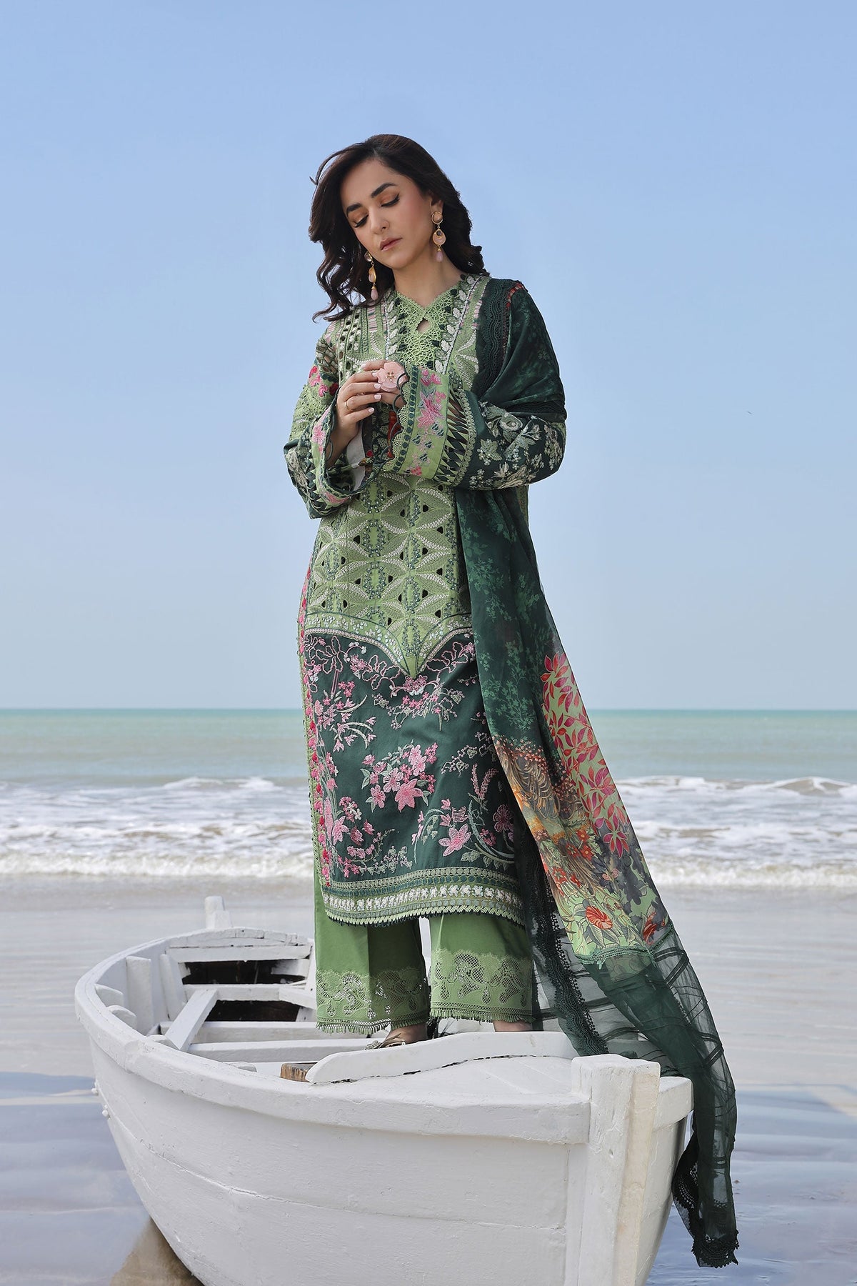Maryam Hussain | Luxury Lawn 24 | GARDENIA by Maryam Hussain - Designer Dress - Type: Ladies Clothes - Available at Libayah - 100% Original