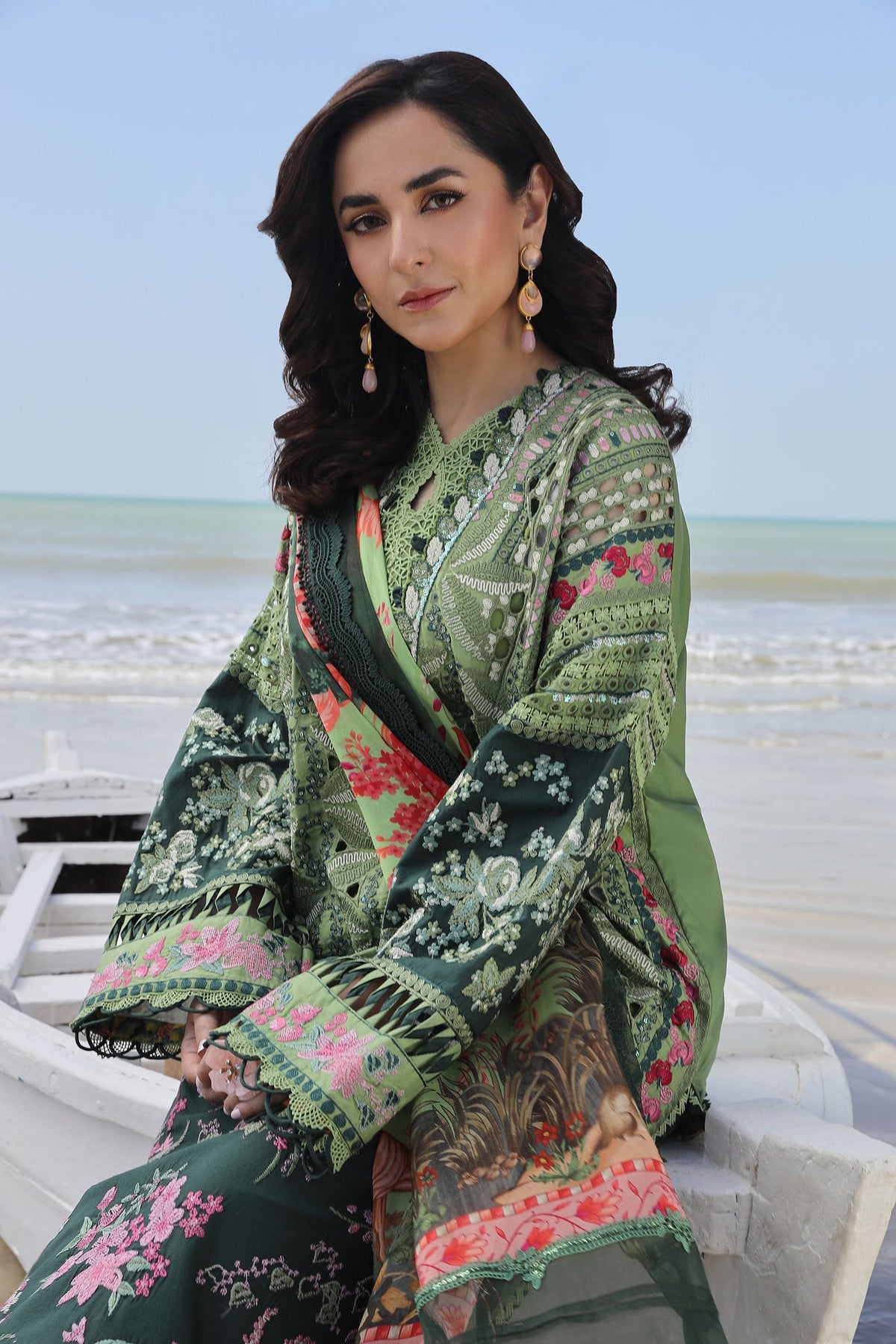 Maryam Hussain | Luxury Lawn 24 | GARDENIA by Maryam Hussain - Designer Dress - Type: Ladies Clothes - Available at Libayah - 100% Original