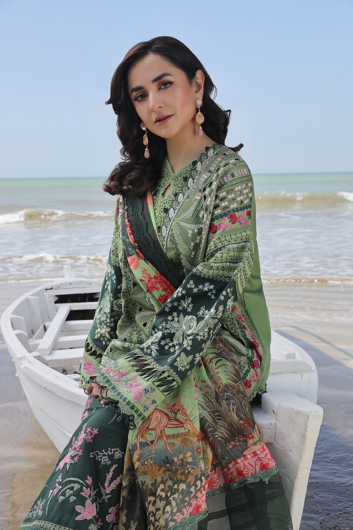 Maryam Hussain | Luxury Lawn 24 | GARDENIA by Maryam Hussain - Designer Dress - Type: Ladies Clothes - Available at Libayah - 100% Original