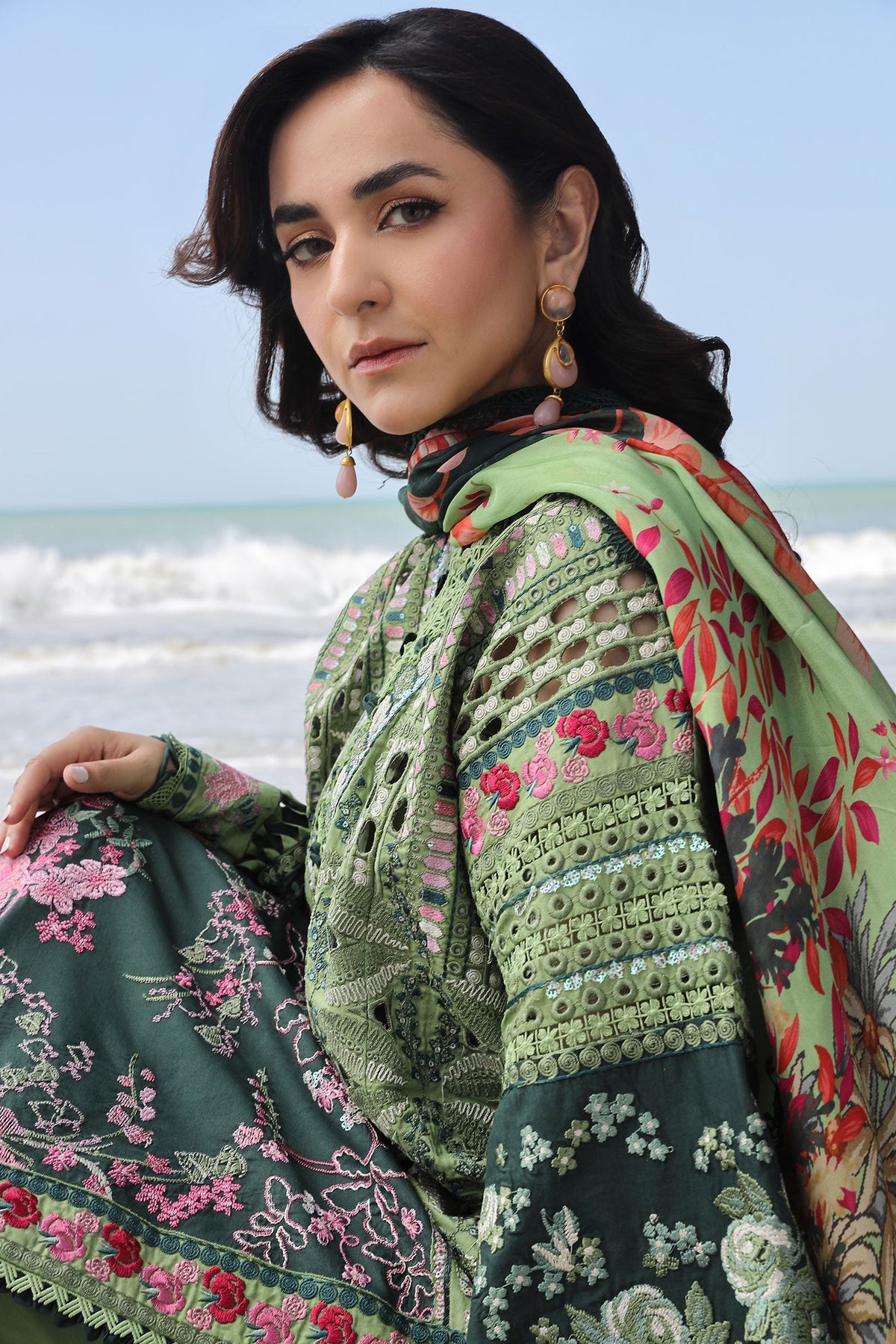Maryam Hussain | Luxury Lawn 24 | GARDENIA by Maryam Hussain - Designer Dress - Type: Ladies Clothes - Available at Libayah - 100% Original