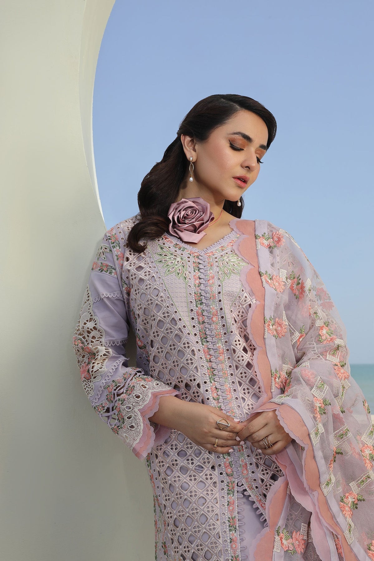Maryam Hussain | Luxury Lawn 24 | FEROZ by Maryam Hussain - Designer Dress - Type: Ladies Clothes - Available at Libayah - 100% Original