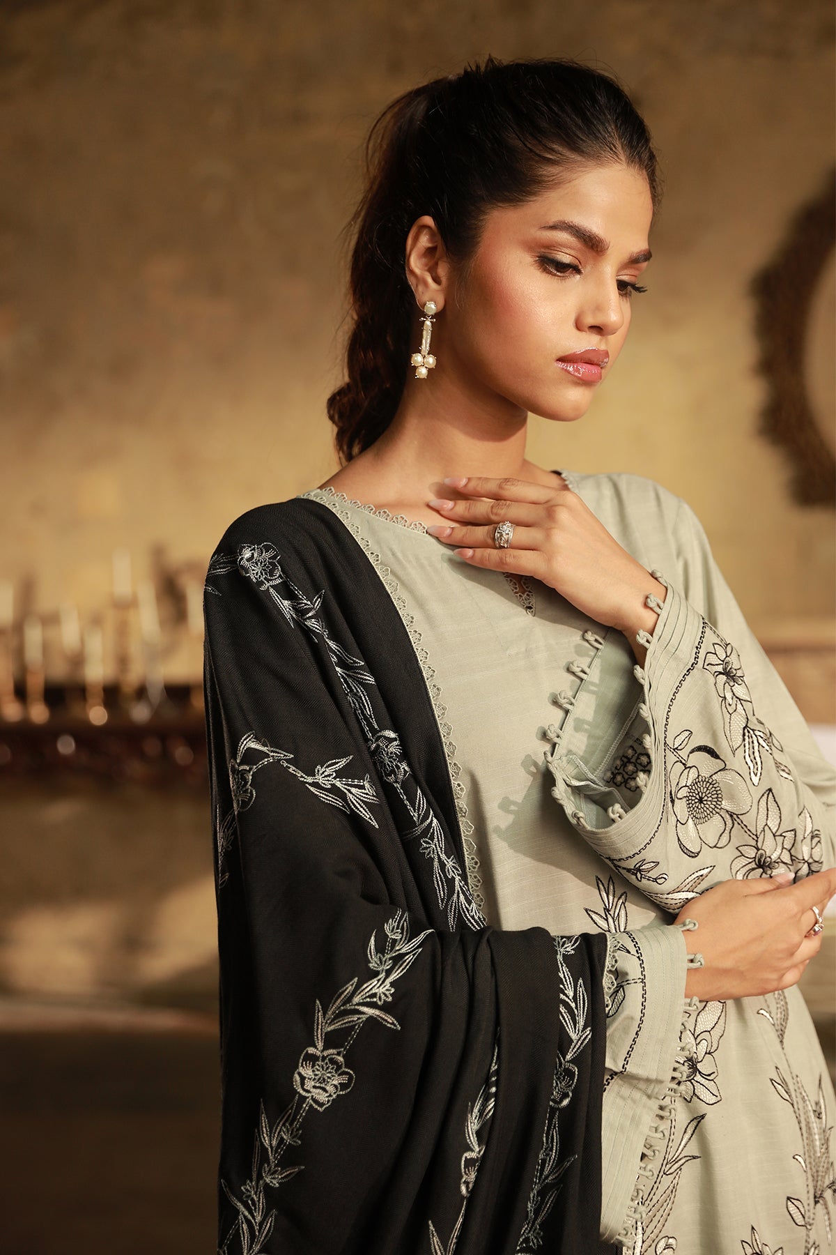 Sahar | Winter Collection | Botanic Elegance by Sahar - Designer Dress - Type: Ladies Clothes - Available at Libayah - 100% Original