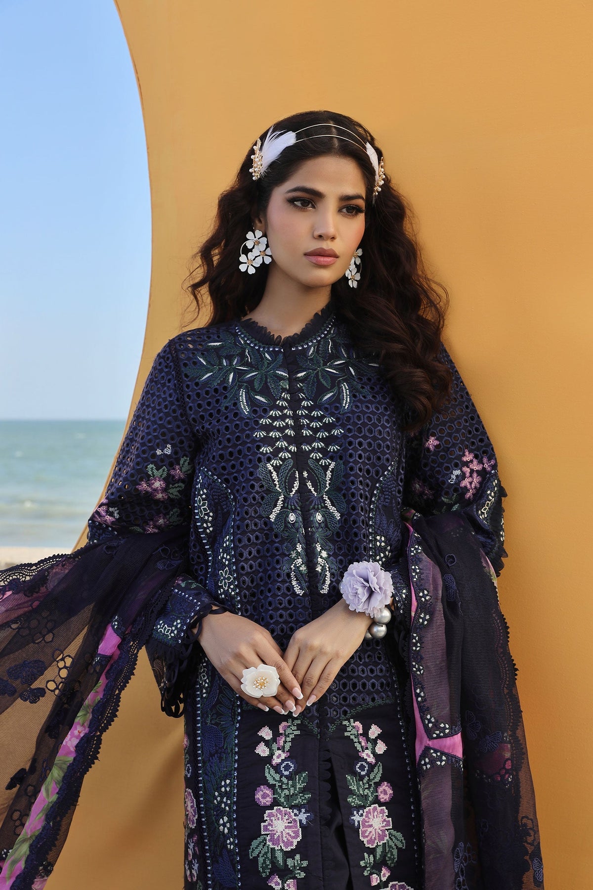 Maryam Hussain | Luxury Lawn 24 | ZOYA by Maryam Hussain - Designer Dress - Type: Ladies Clothes - Available at Libayah - 100% Original
