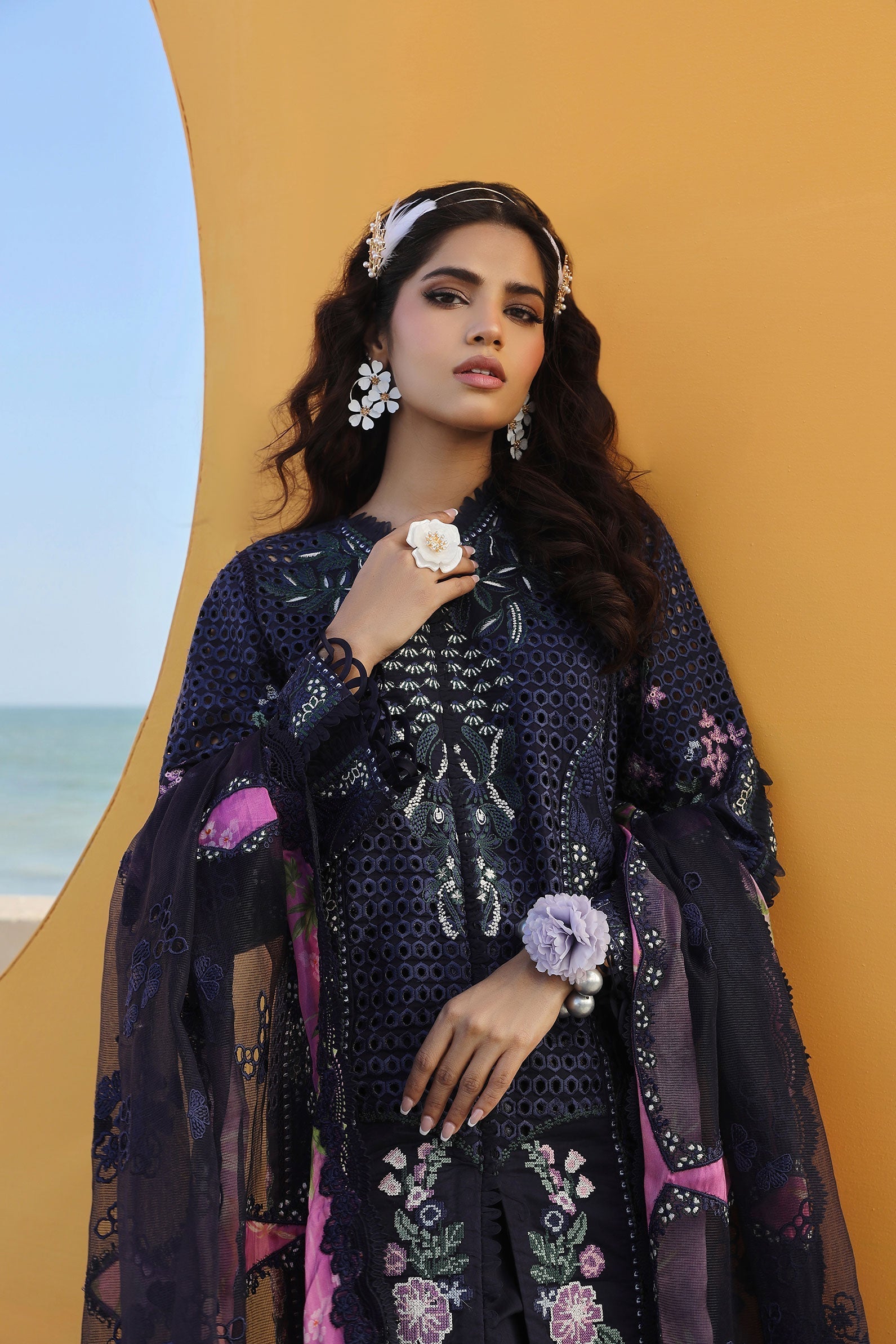 Maryam Hussain | Luxury Lawn 24 | ZOYA by Maryam Hussain - Designer Dress - Type: Ladies Clothes - Available at Libayah - 100% Original