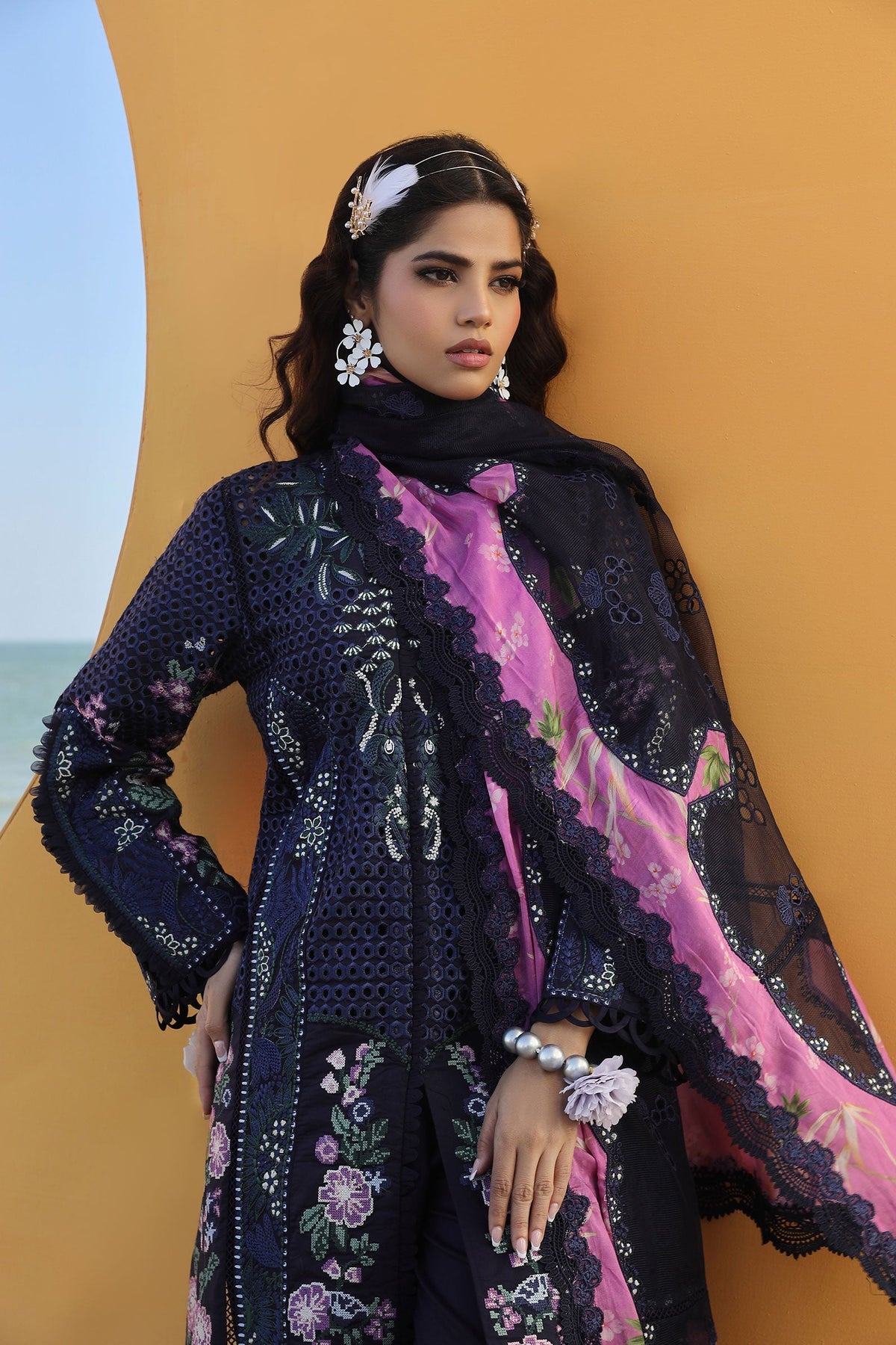 Maryam Hussain | Luxury Lawn 24 | ZOYA by Maryam Hussain - Designer Dress - Type: Ladies Clothes - Available at Libayah - 100% Original