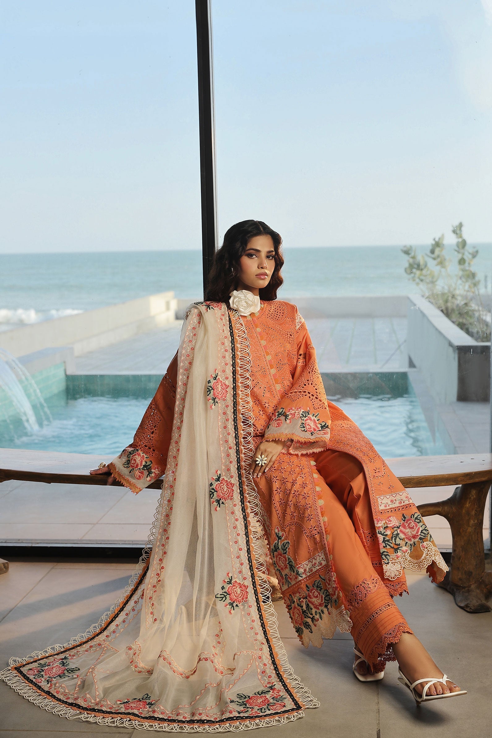 Maryam Hussain | Luxury Lawn 24 | XURI by Maryam Hussain - Designer Dress - Type: Ladies Clothes - Available at Libayah - 100% Original