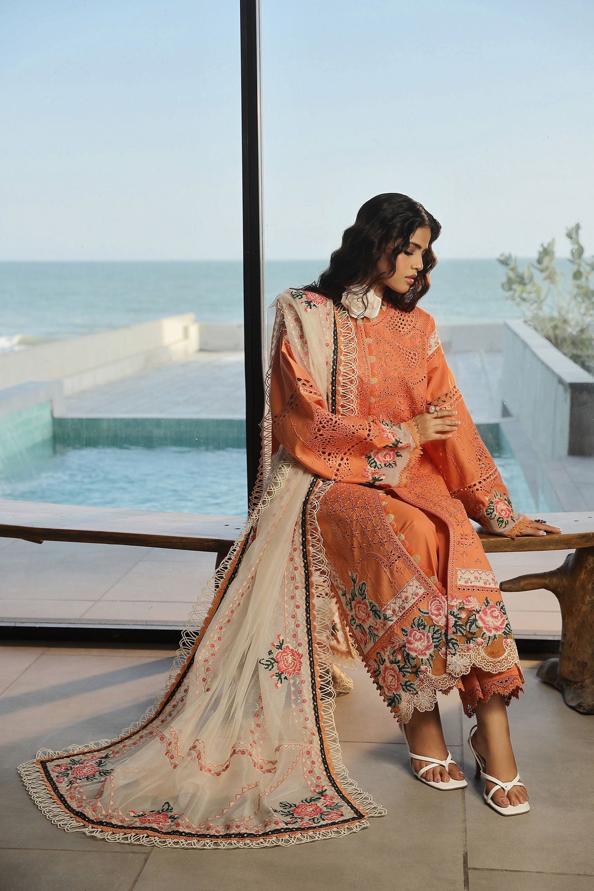 Maryam Hussain | Luxury Lawn 24 | XURI by Maryam Hussain - Designer Dress - Type: Ladies Clothes - Available at Libayah - 100% Original