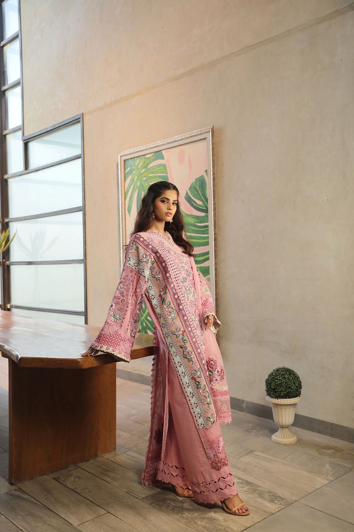 Maryam Hussain | Luxury Lawn 24 | CORAL by Maryam Hussain - Designer Dress - Type: Ladies Clothes - Available at Libayah - 100% Original