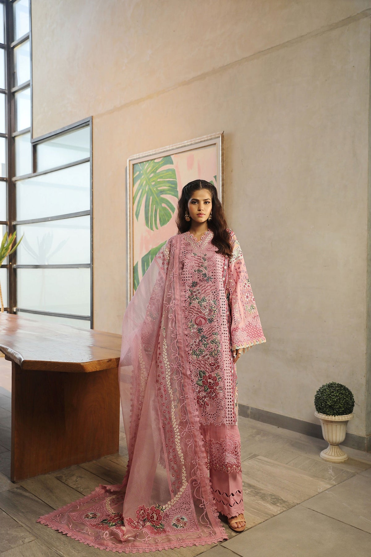 Maryam Hussain | Luxury Lawn 24 | CORAL by Maryam Hussain - Designer Dress - Type: Ladies Clothes - Available at Libayah - 100% Original