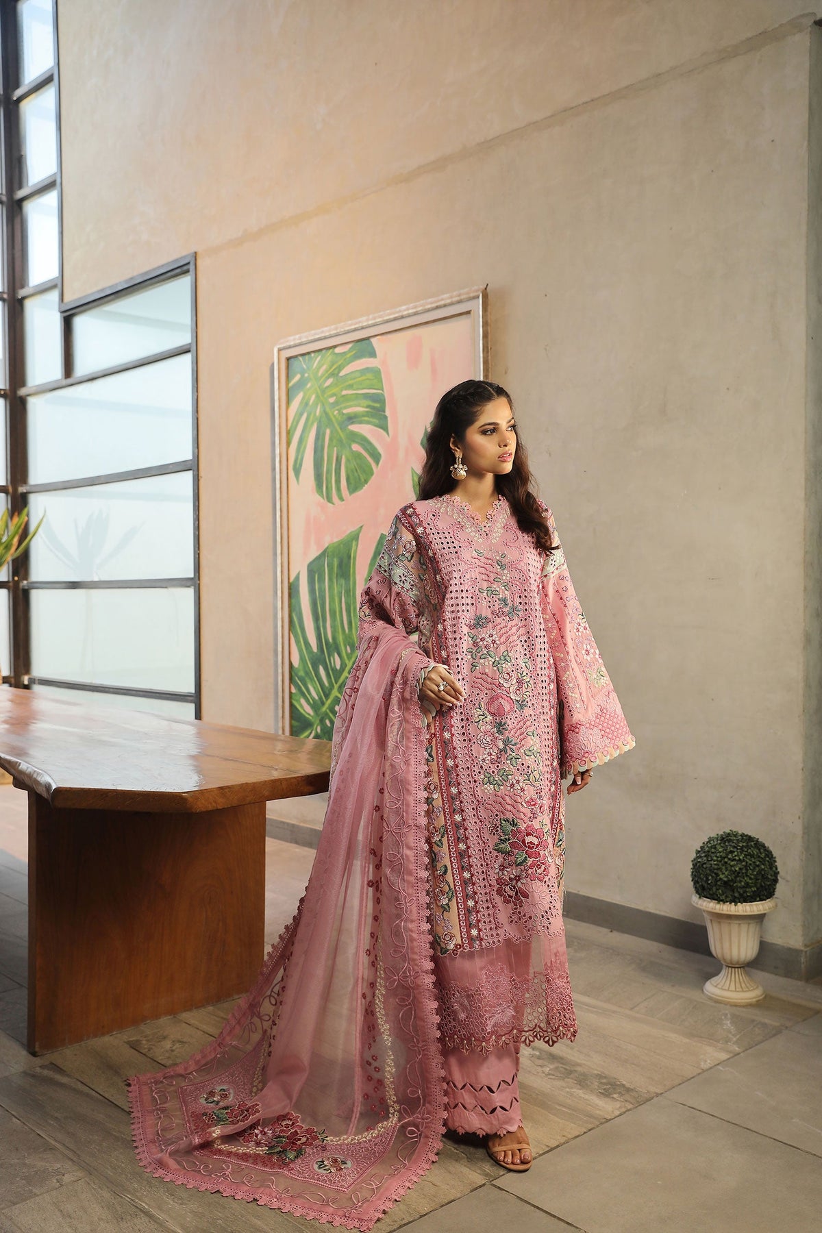Maryam Hussain | Luxury Lawn 24 | CORAL by Maryam Hussain - Designer Dress - Type: Ladies Clothes - Available at Libayah - 100% Original
