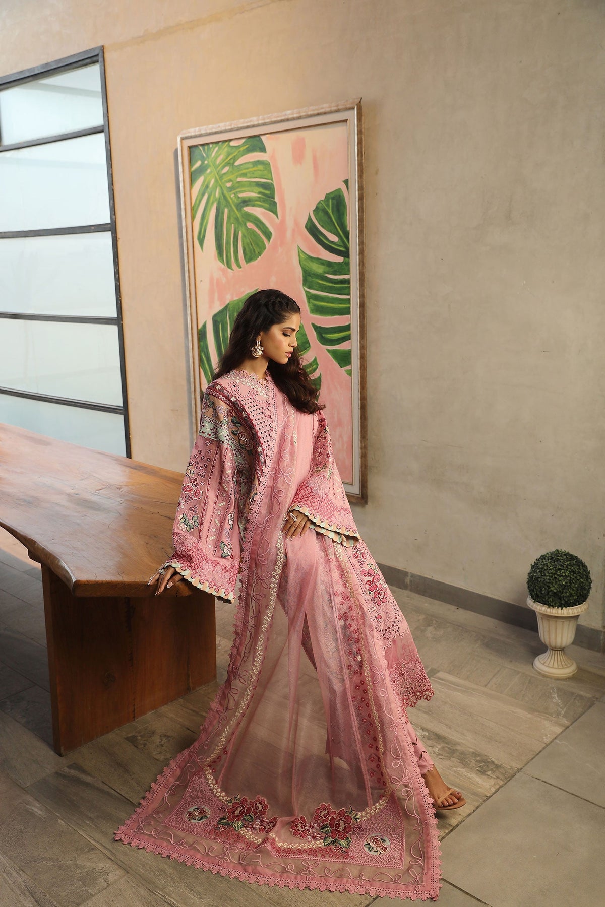 Maryam Hussain | Luxury Lawn 24 | CORAL by Maryam Hussain - Designer Dress - Type: Ladies Clothes - Available at Libayah - 100% Original