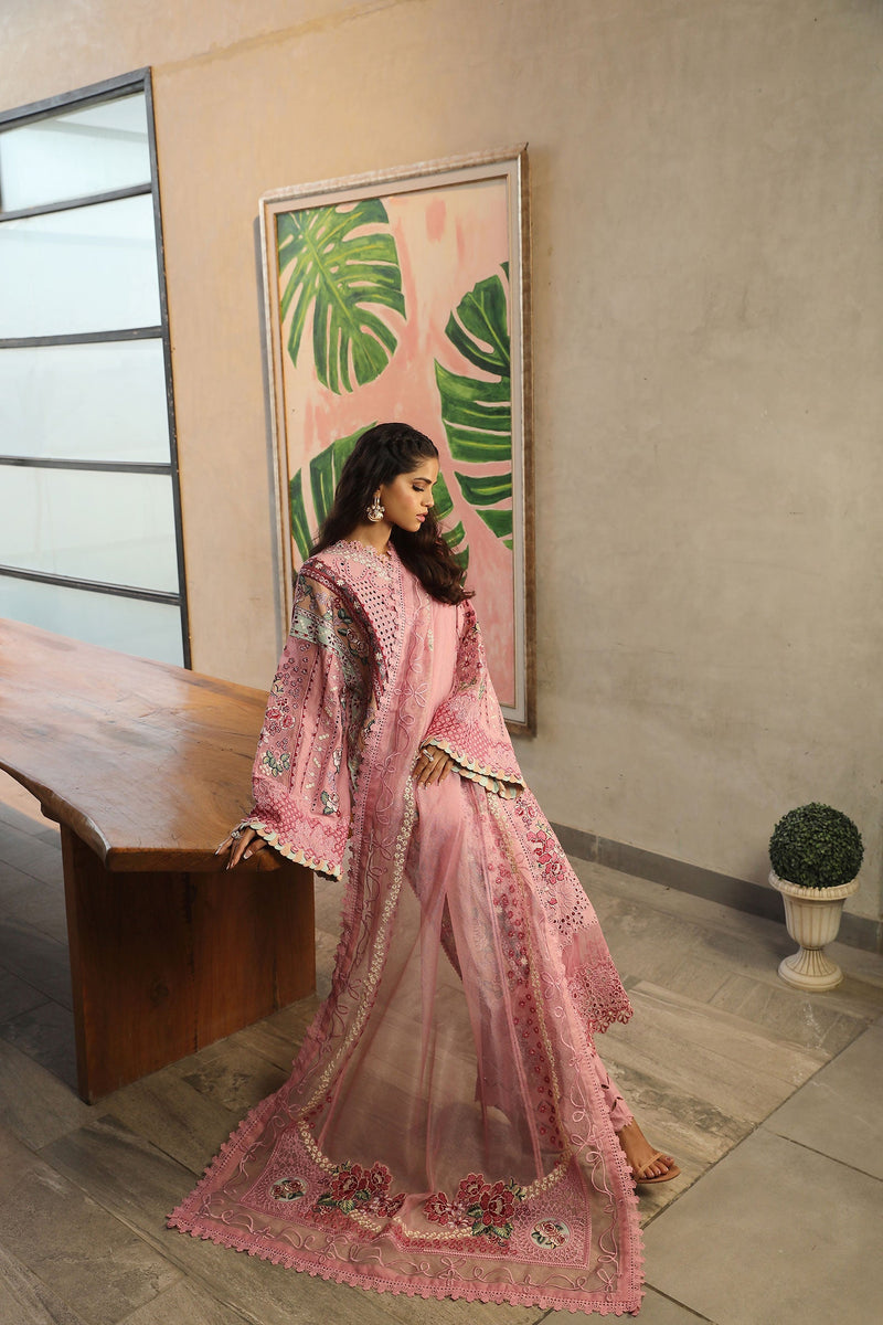 Maryam Hussain | Luxury Lawn 24 | CORAL by Maryam Hussain - Designer Dress - Type: Ladies Clothes - Available at Libayah - 100% Original