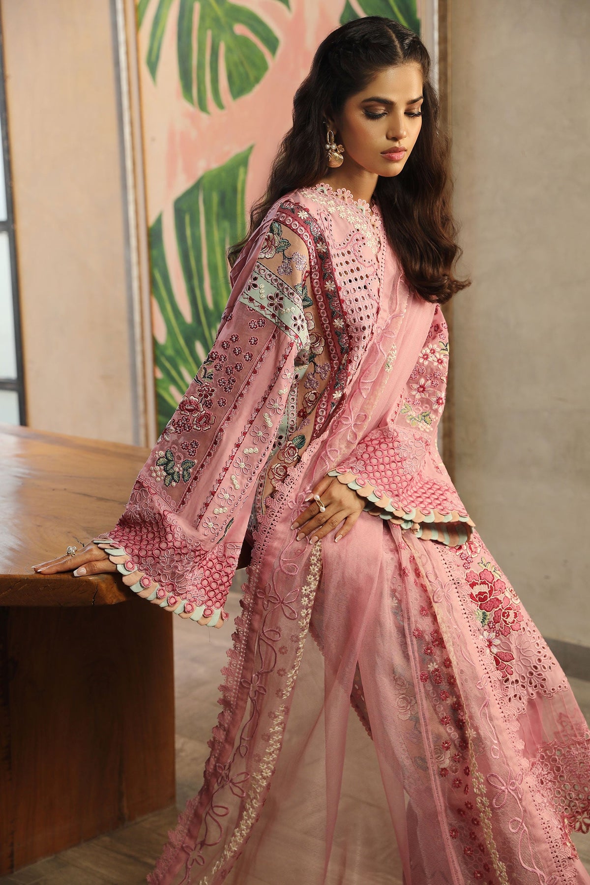 Maryam Hussain | Luxury Lawn 24 | CORAL by Maryam Hussain - Designer Dress - Type: Ladies Clothes - Available at Libayah - 100% Original