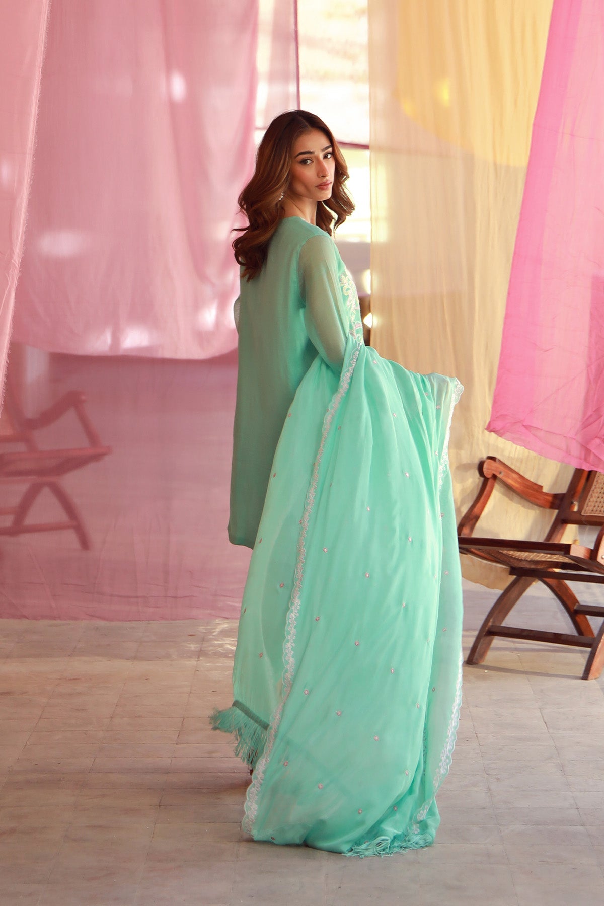 Sahar | Luxe Pret 25 | Mint Petal by Sahar - Designer Dress - Type: Ladies Clothes - Available at Libayah - 100% Original