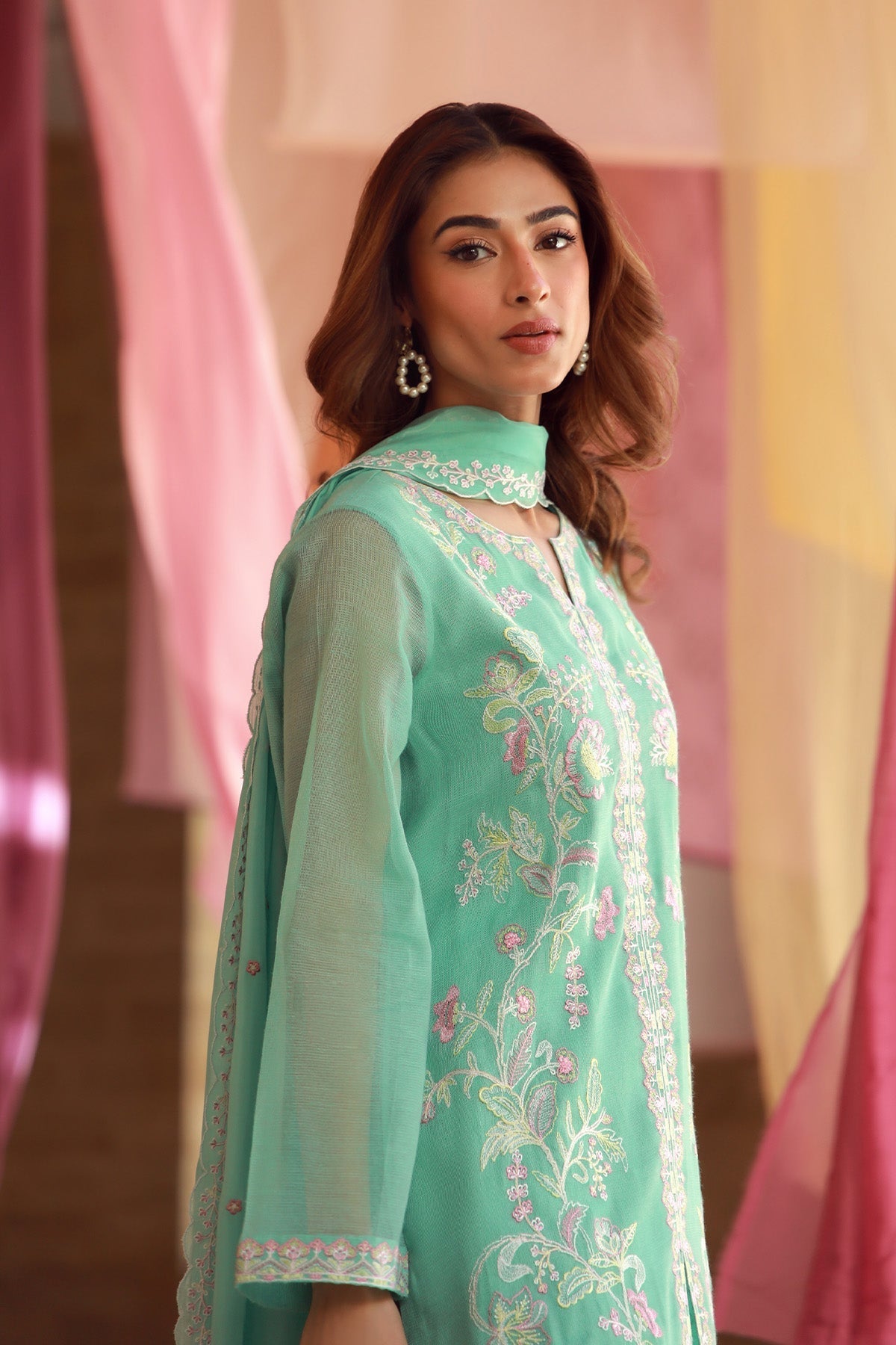 Sahar | Luxe Pret 25 | Mint Petal by Sahar - Designer Dress - Type: Ladies Clothes - Available at Libayah - 100% Original