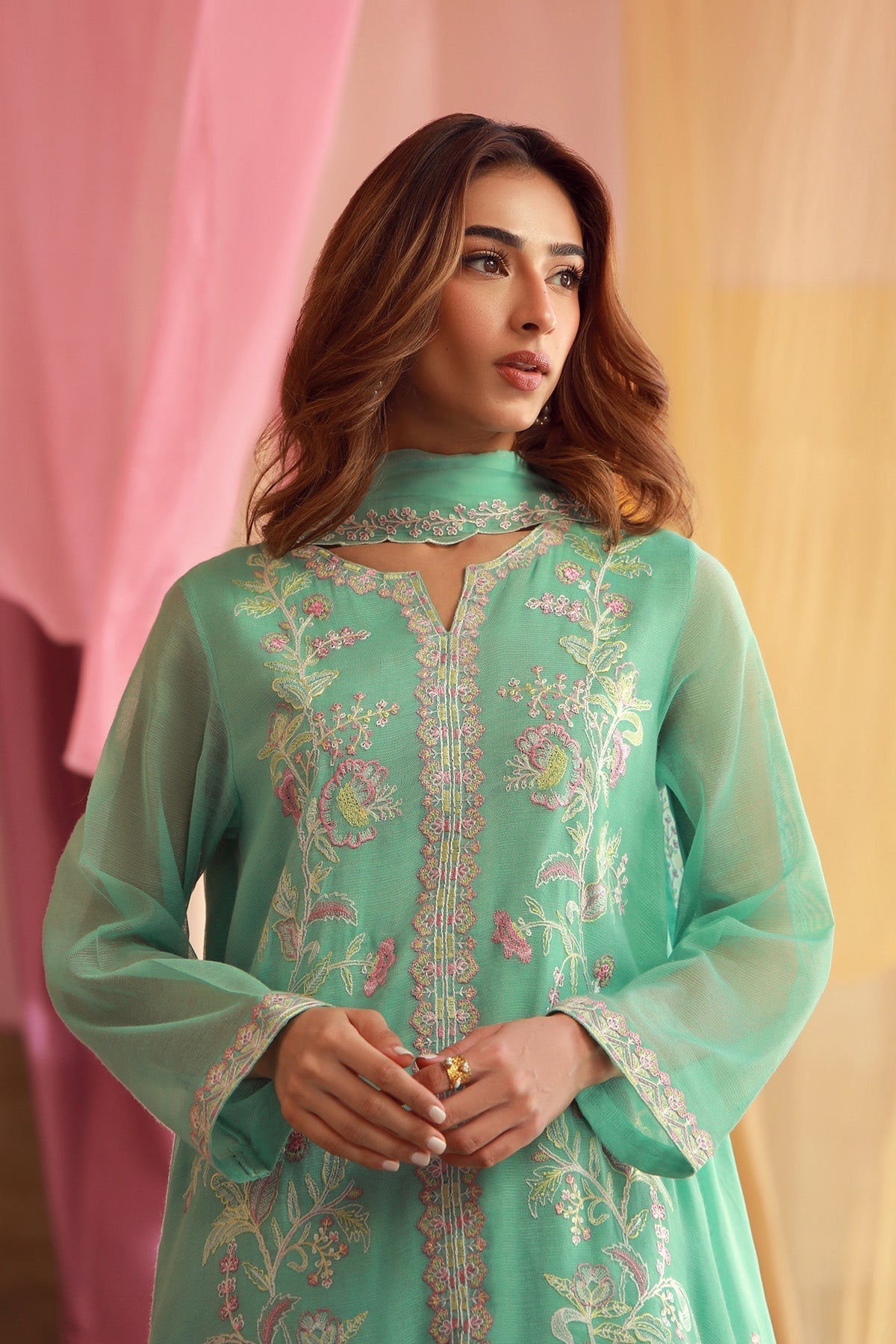 Sahar | Luxe Pret 25 | Mint Petal by Sahar - Designer Dress - Type: Ladies Clothes - Available at Libayah - 100% Original