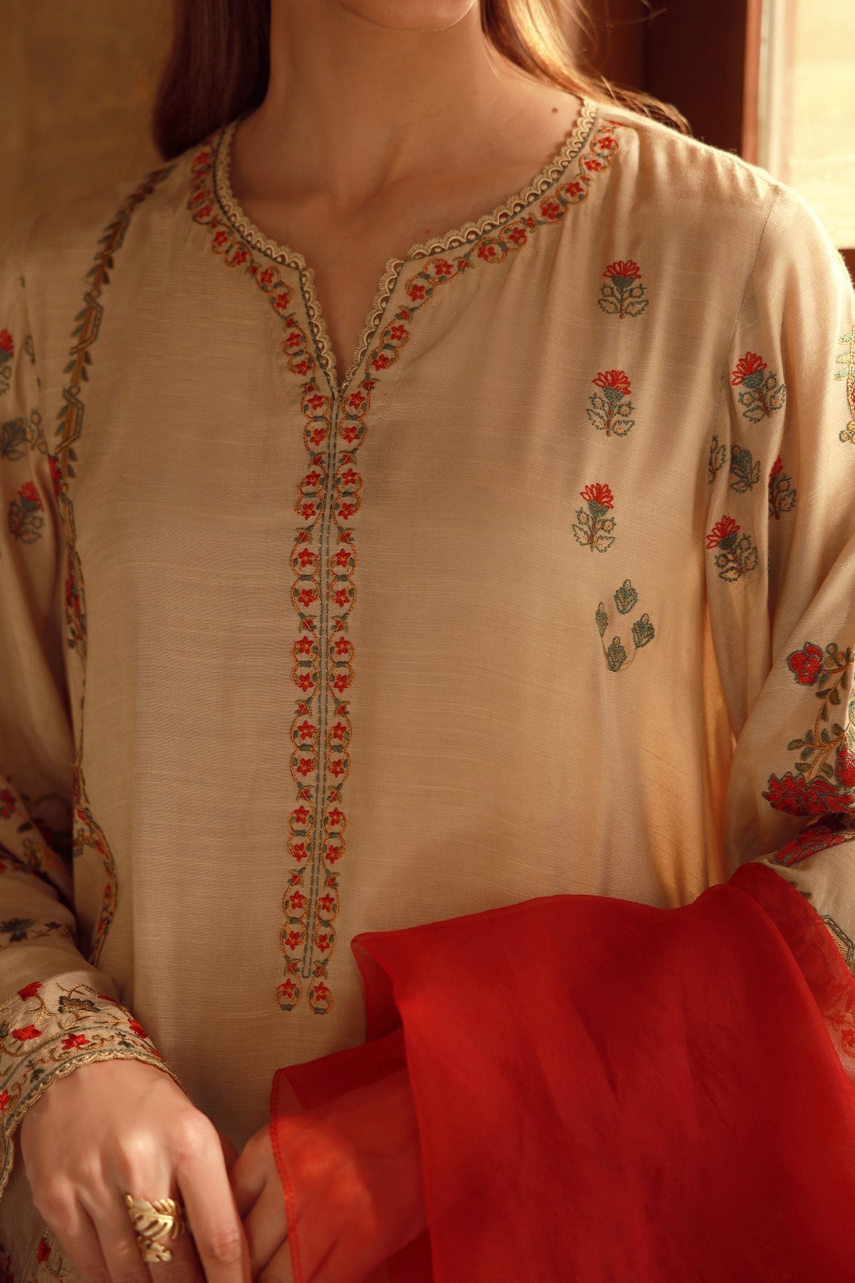 Sahar | Luxe Pret 25 | Crimson Bronze by Sahar - Designer Dress - Type: Ladies Clothes - Available at Libayah - 100% Original