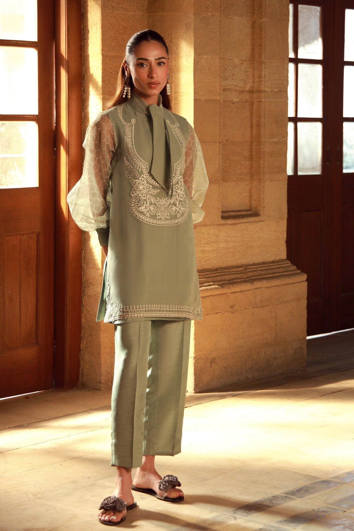 Sahar | Luxe Pret 25 | Olive Garden by Sahar - Designer Dress - Type: Ladies Clothes - Available at Libayah - 100% Original
