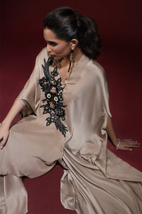 Wardha Saleem | Luxury Pret Fusion Wear | SAHARA DRAPE WITH PANTS (2PC) by Wardha Saleem - Designer Dress - Type: Ladies Clothes - Available at Libayah - 100% Original