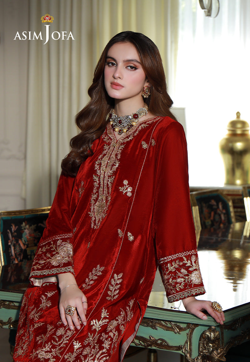 Asim Jofa | Velvet Edit | AJVG-08 by Asim Jofa - Designer Dress - Type: Ladies Clothes - Available at Libayah - 100% Original