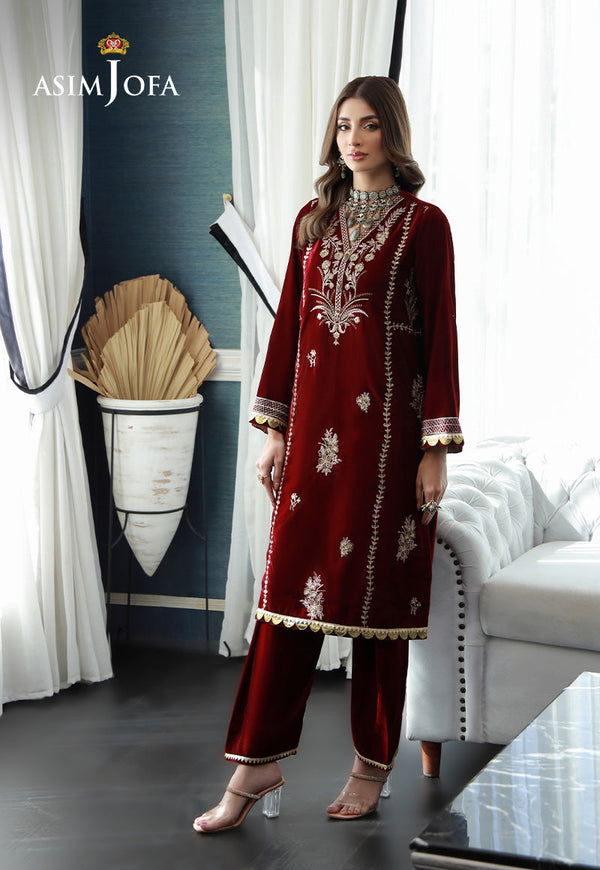 Asim Jofa | Velvet Edit | AJVG-02 by Asim Jofa - Designer Dress - Type: Ladies Clothes - Available at Libayah - 100% Original