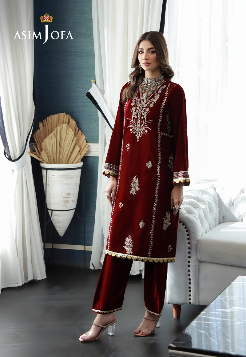 Asim Jofa | Velvet Edit | AJVG-02 by Asim Jofa - Designer Dress - Type: Ladies Clothes - Available at Libayah - 100% Original