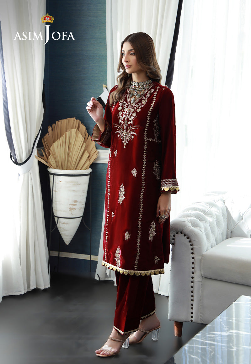 Asim Jofa | Velvet Edit | AJVG-02 by Asim Jofa - Designer Dress - Type: Ladies Clothes - Available at Libayah - 100% Original