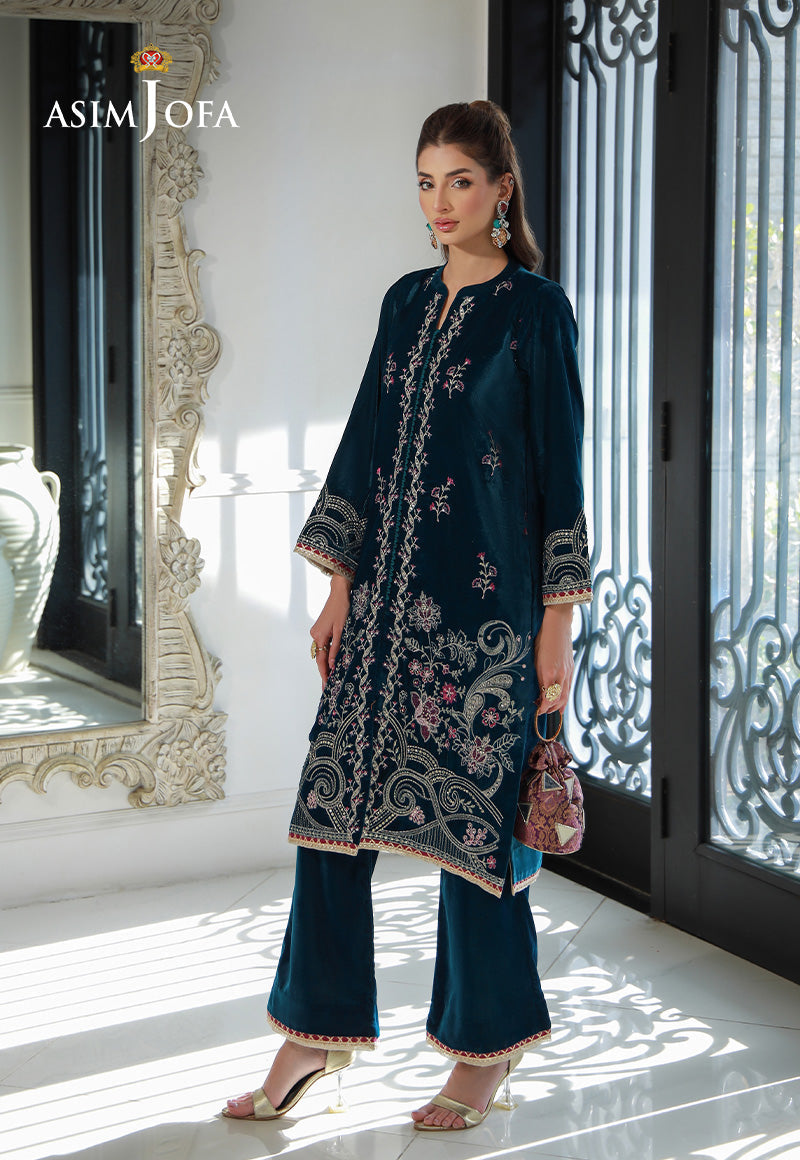 Asim Jofa | Velvet Edit | AJVG-09 by Libayah - Designer Dress - Type: Ladies Clothes - Available at Libayah - 100% Original