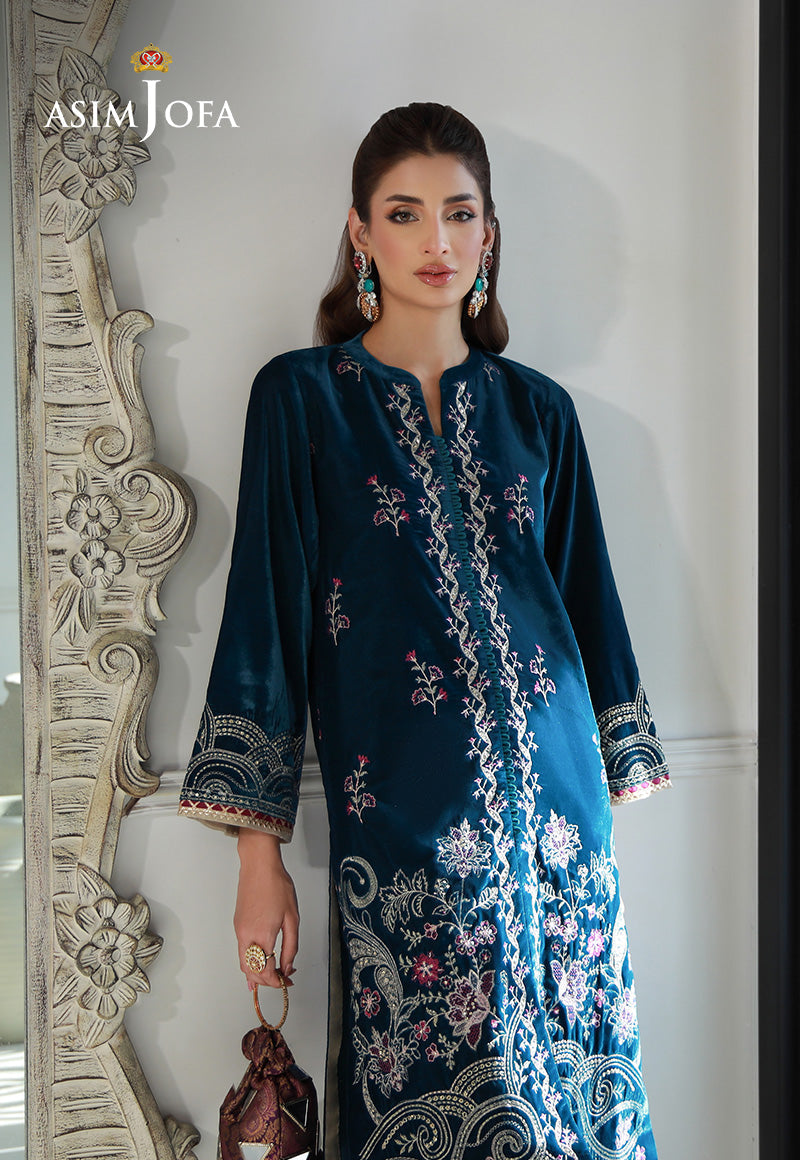 Asim Jofa | Velvet Edit | AJVG-09 by Libayah - Designer Dress - Type: Ladies Clothes - Available at Libayah - 100% Original