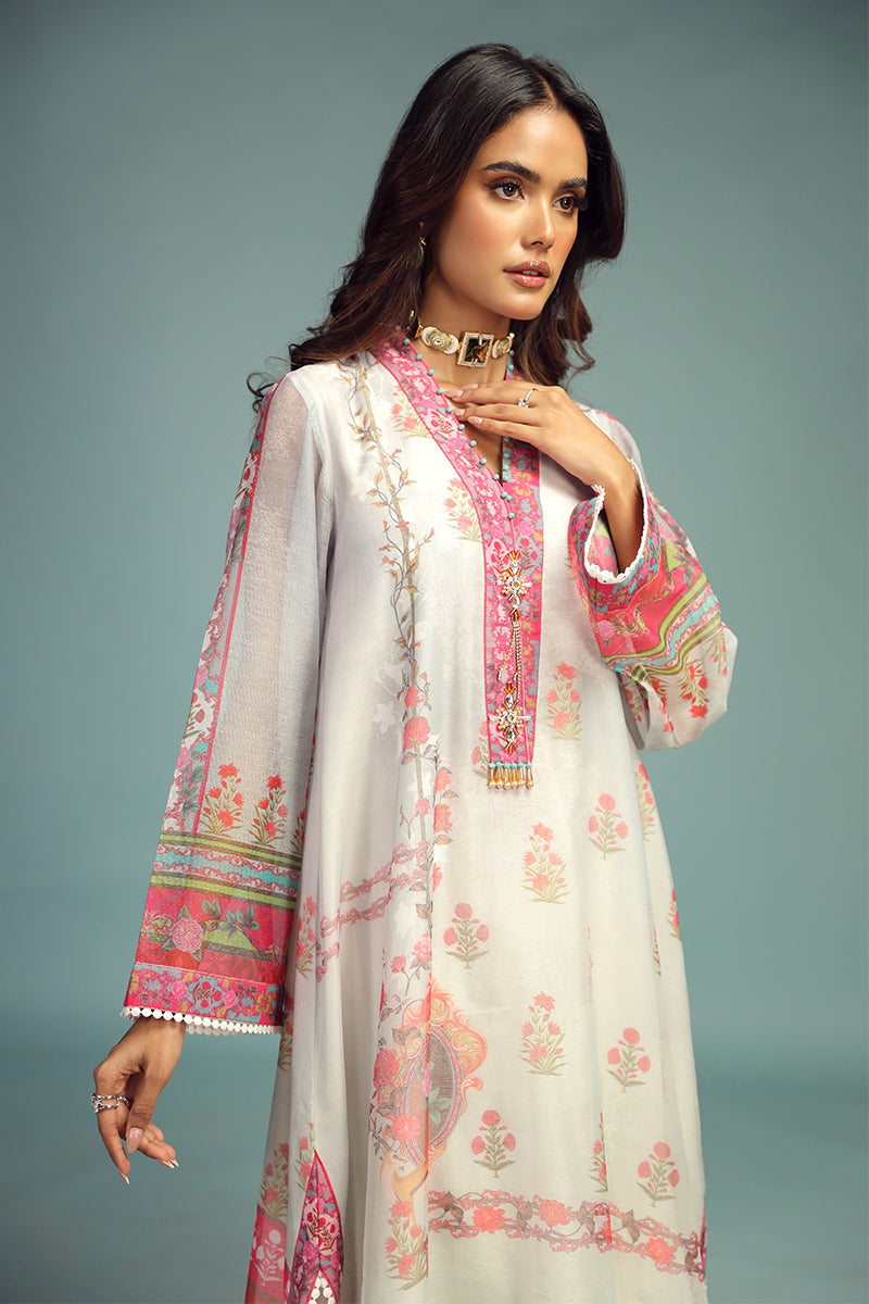 Wardha Saleem | Luxury Pret Traditional Wear | GUL BAHAAR SHIRT WITH DUPATTA (2 PC) by Wardha Saleem - Designer Dress - Type: Ladies Clothes - Available at Libayah - 100% Original