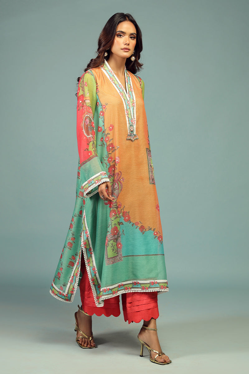Wardha Saleem | Luxury Pret Traditional Wear | AFSANEH SHIRT WITH DUPATTA ( 2 PC) by Wardha Saleem - Designer Dress - Type: Ladies Clothes - Available at Libayah - 100% Original