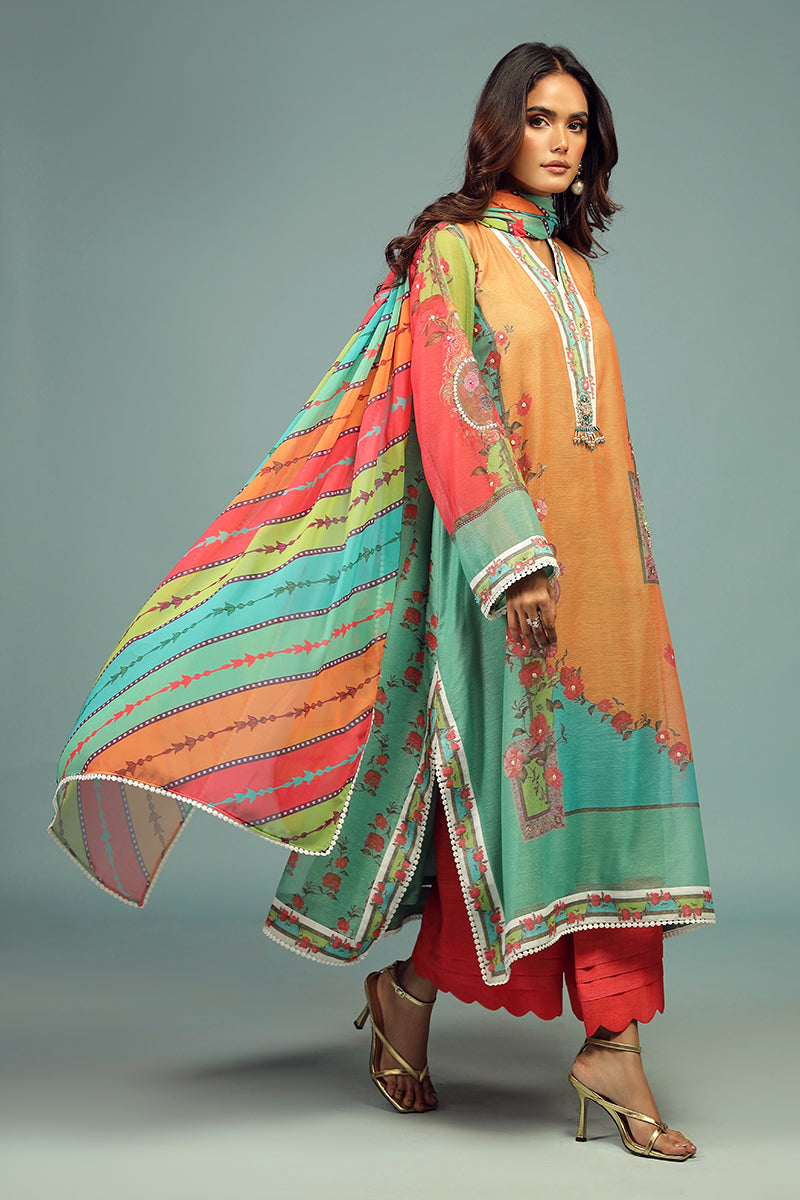 Wardha Saleem | Luxury Pret Traditional Wear | AFSANEH SHIRT WITH DUPATTA ( 2 PC) by Wardha Saleem - Designer Dress - Type: Ladies Clothes - Available at Libayah - 100% Original