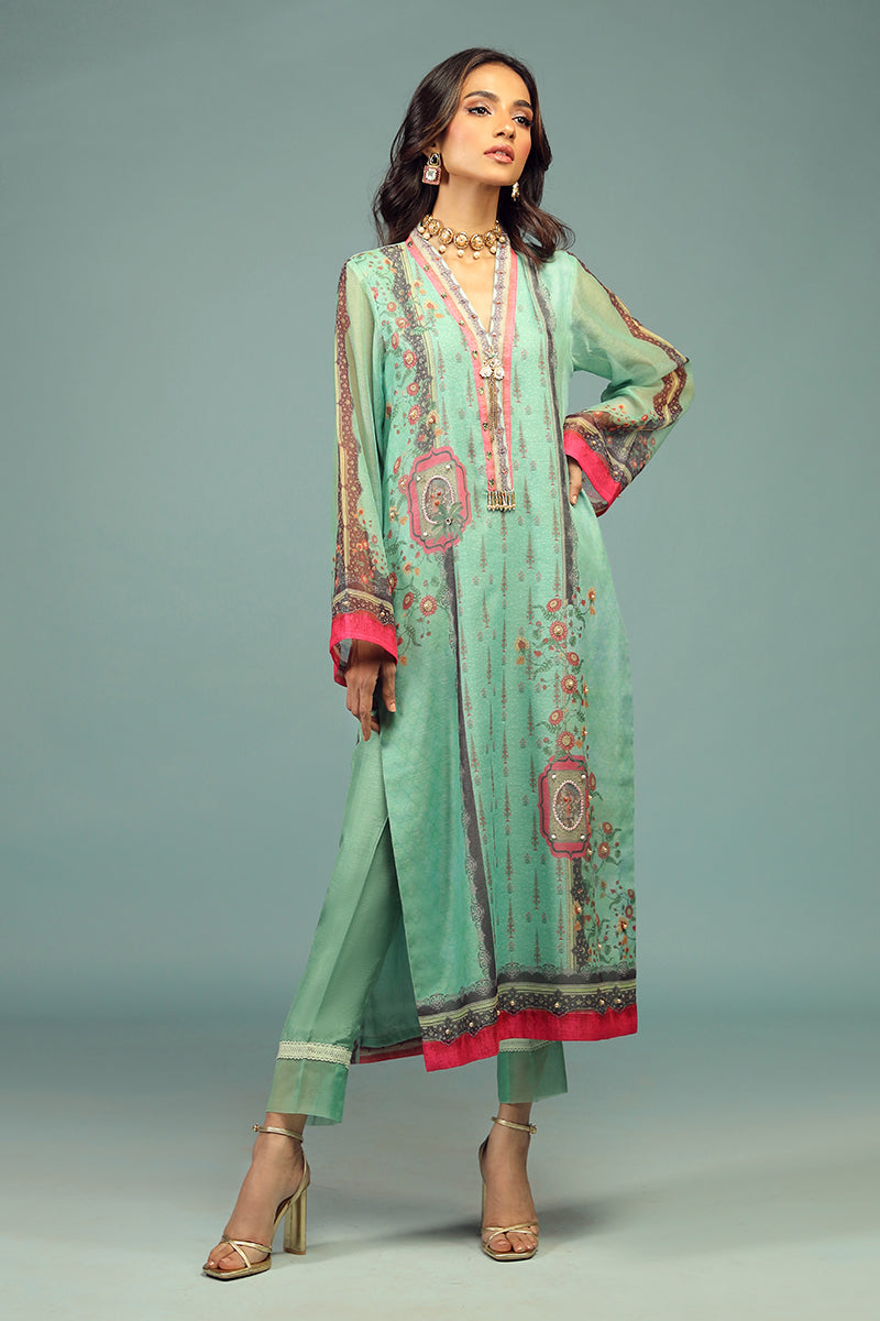 Wardha Saleem | Luxury Pret Traditional Wear | CHANDNI SHIRT WITH DUPATTA ( 2 PC) by Wardha Saleem - Designer Dress - Type: Ladies Clothes - Available at Libayah - 100% Original