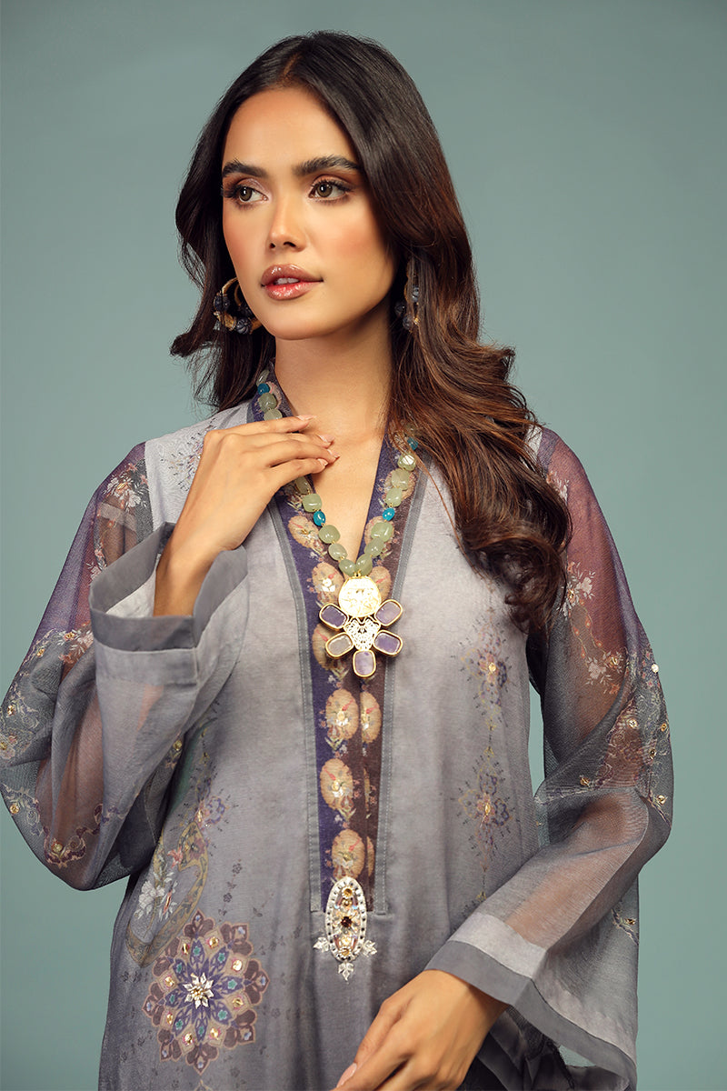 Wardha Saleem | Luxury Pret Traditional Wear | DARVESH SHIRT WITH DUPATTA ( 2 PC) by Wardha Saleem - Designer Dress - Type: Ladies Clothes - Available at Libayah - 100% Original