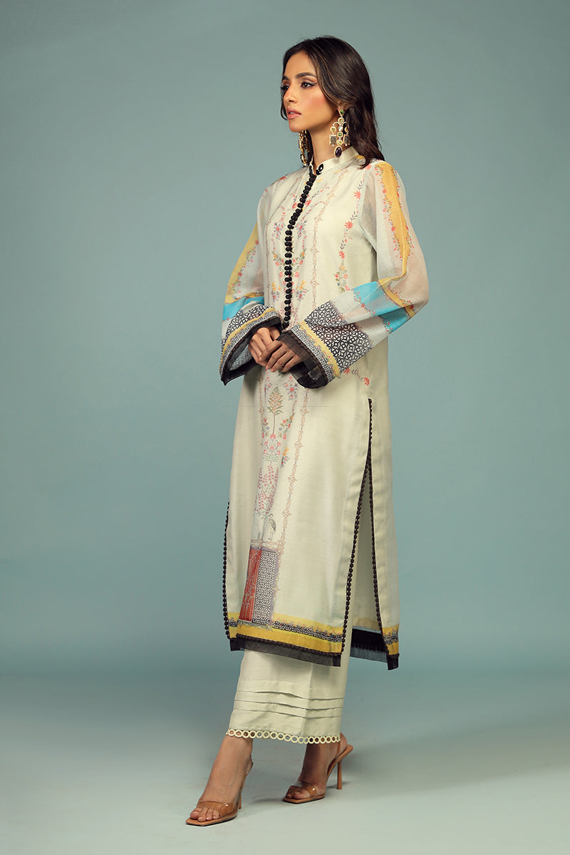 Wardha Saleem | Luxury Pret Traditional Wear | BARAHDARI SHIRT WITH DUPATTA ( 2 PC) by Wardha Saleem - Designer Dress - Type: Ladies Clothes - Available at Libayah - 100% Original