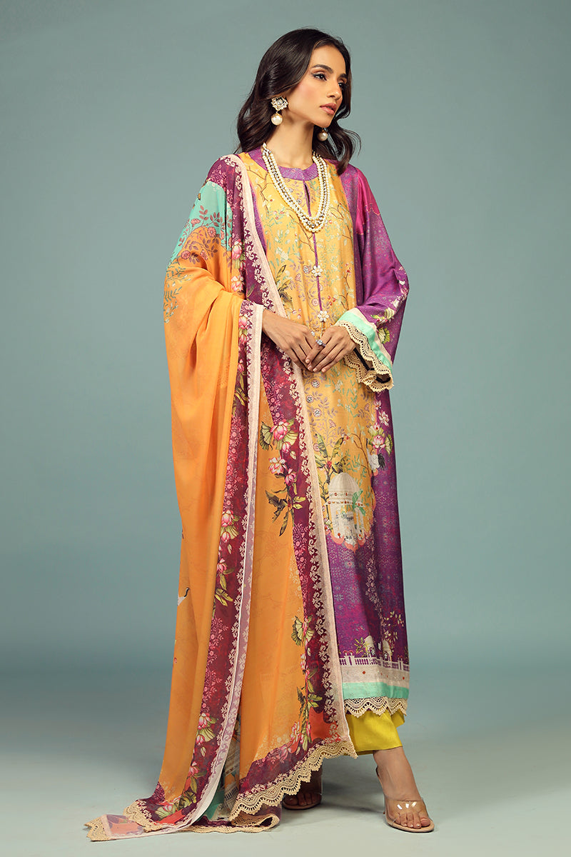 Wardha Saleem | Luxury Pret Traditional Wear | JHAROKA SHIRT WITH DUPATTA ( 2 PC) by Wardha Saleem - Designer Dress - Type: Ladies Clothes - Available at Libayah - 100% Original